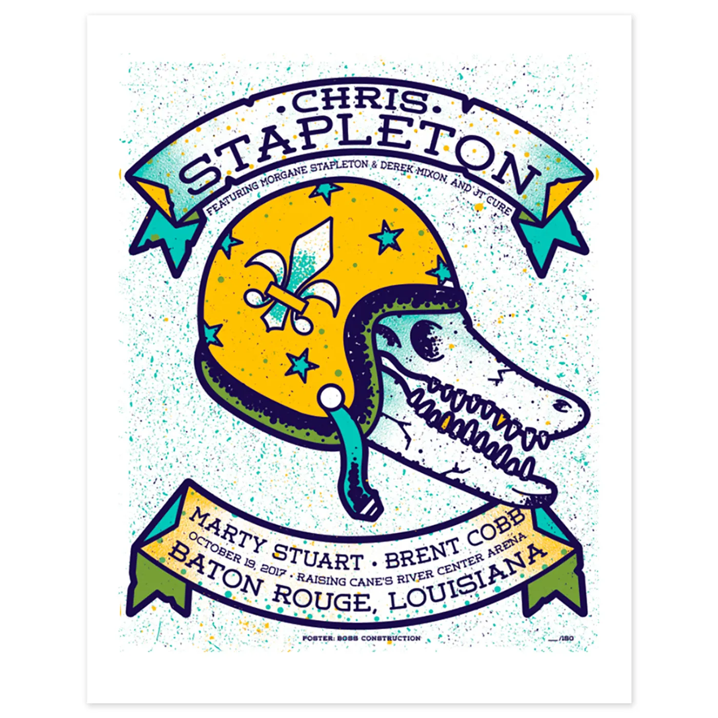 Chris Stapleton Show Poster – Baton Rouge, LA 10/19/17