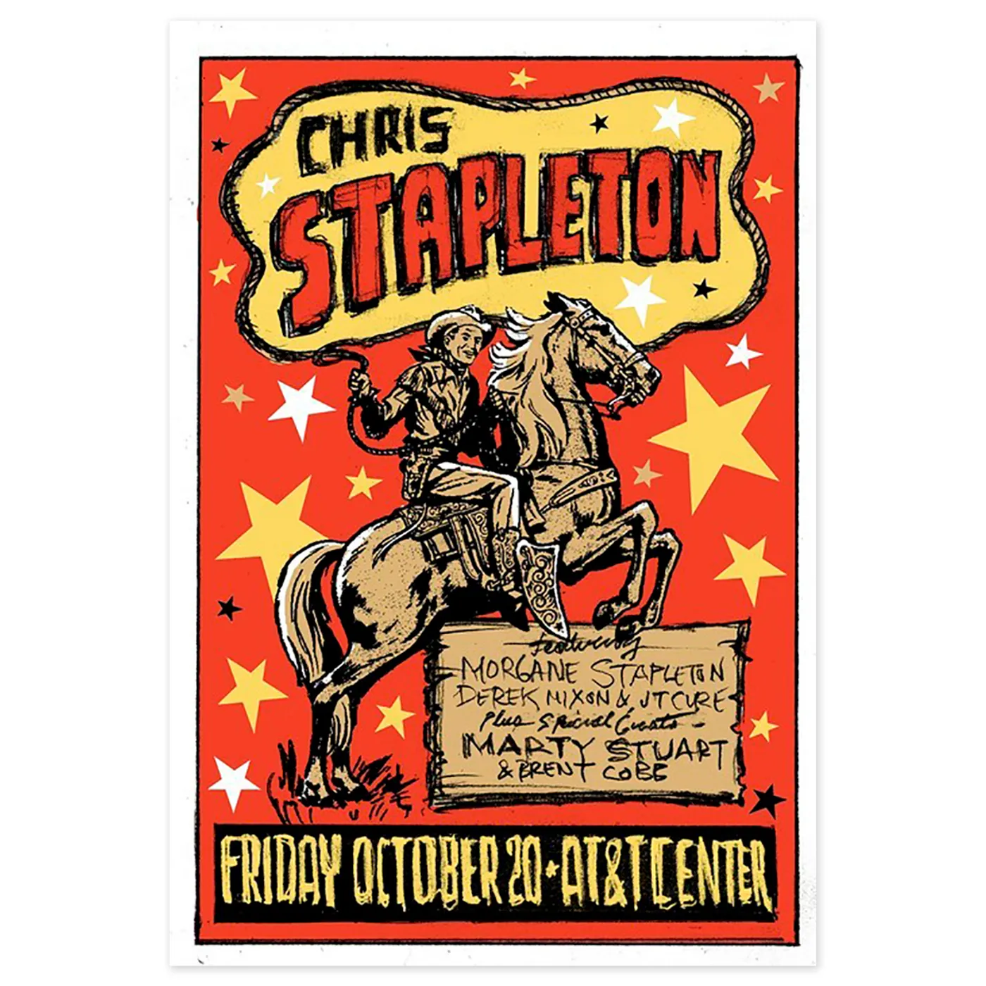 Chris Stapleton Show Poster – San Antonio, TX 10/20/17