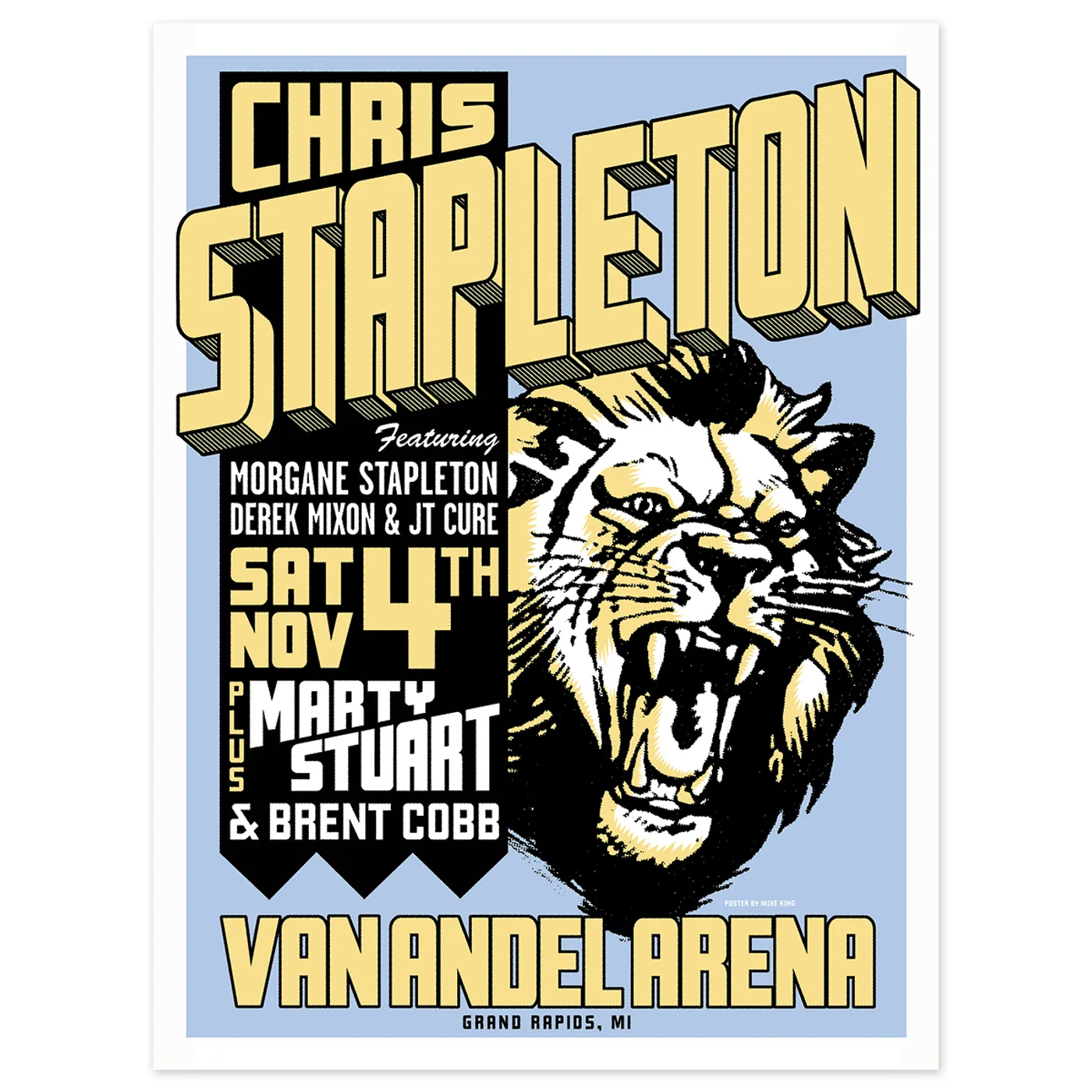 Chris Stapleton Show Poster – Grand Rapids, MI 11/4/17