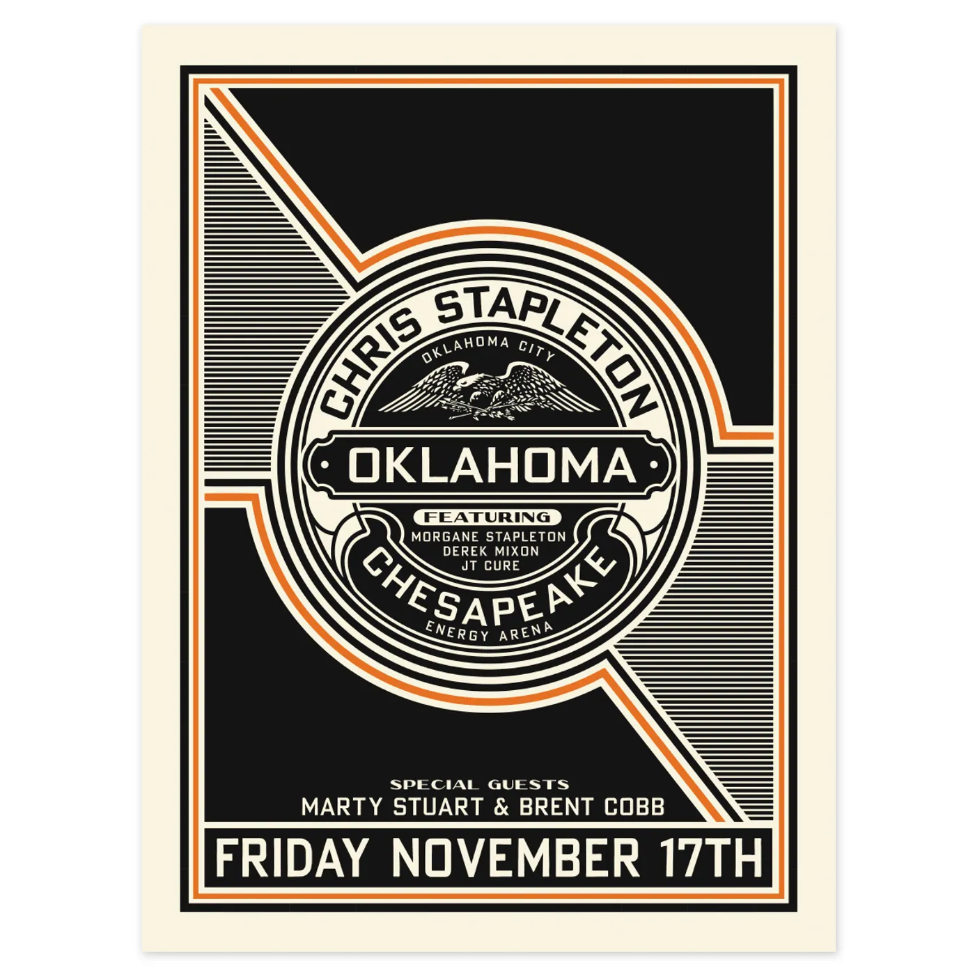 Chris Stapleton Show Poster – Oklahoma City, OK 11/17/17