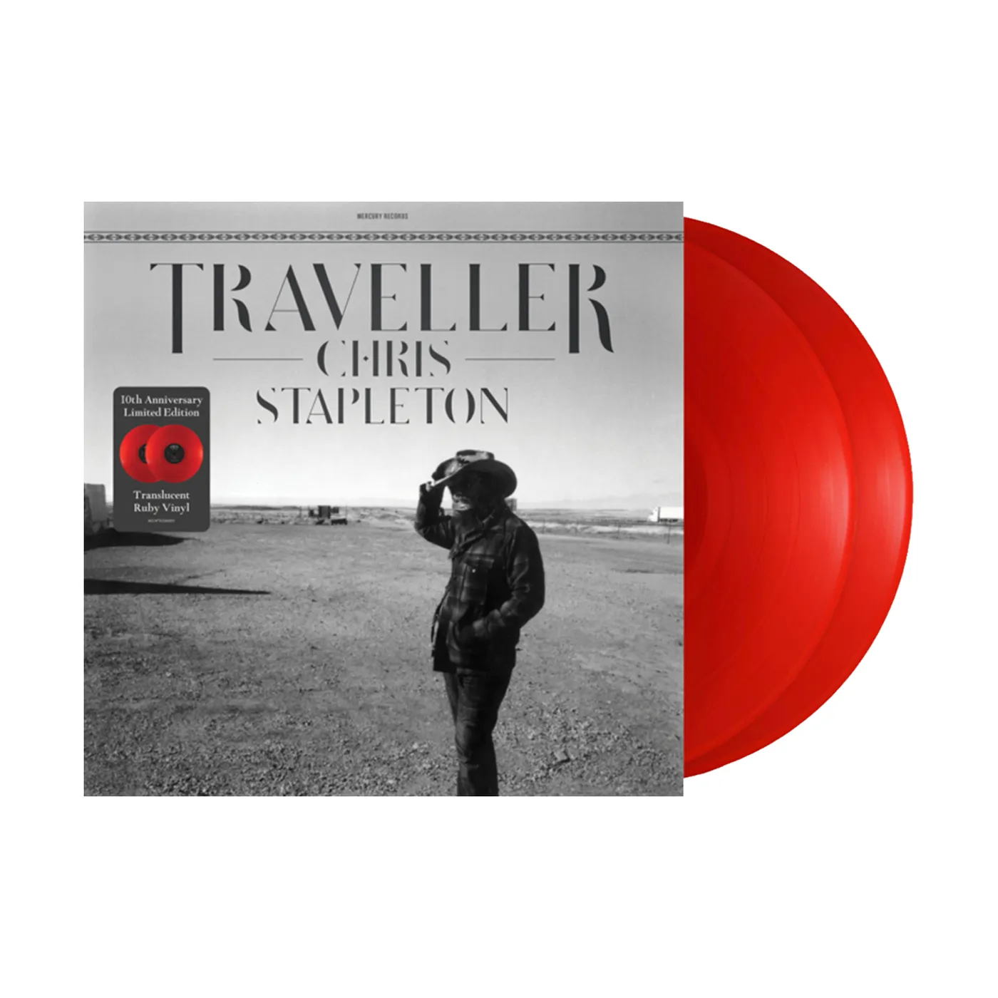 Chris Stapleton Traveller 10 Year Anniversary Vinyl - Translucent Ruby
