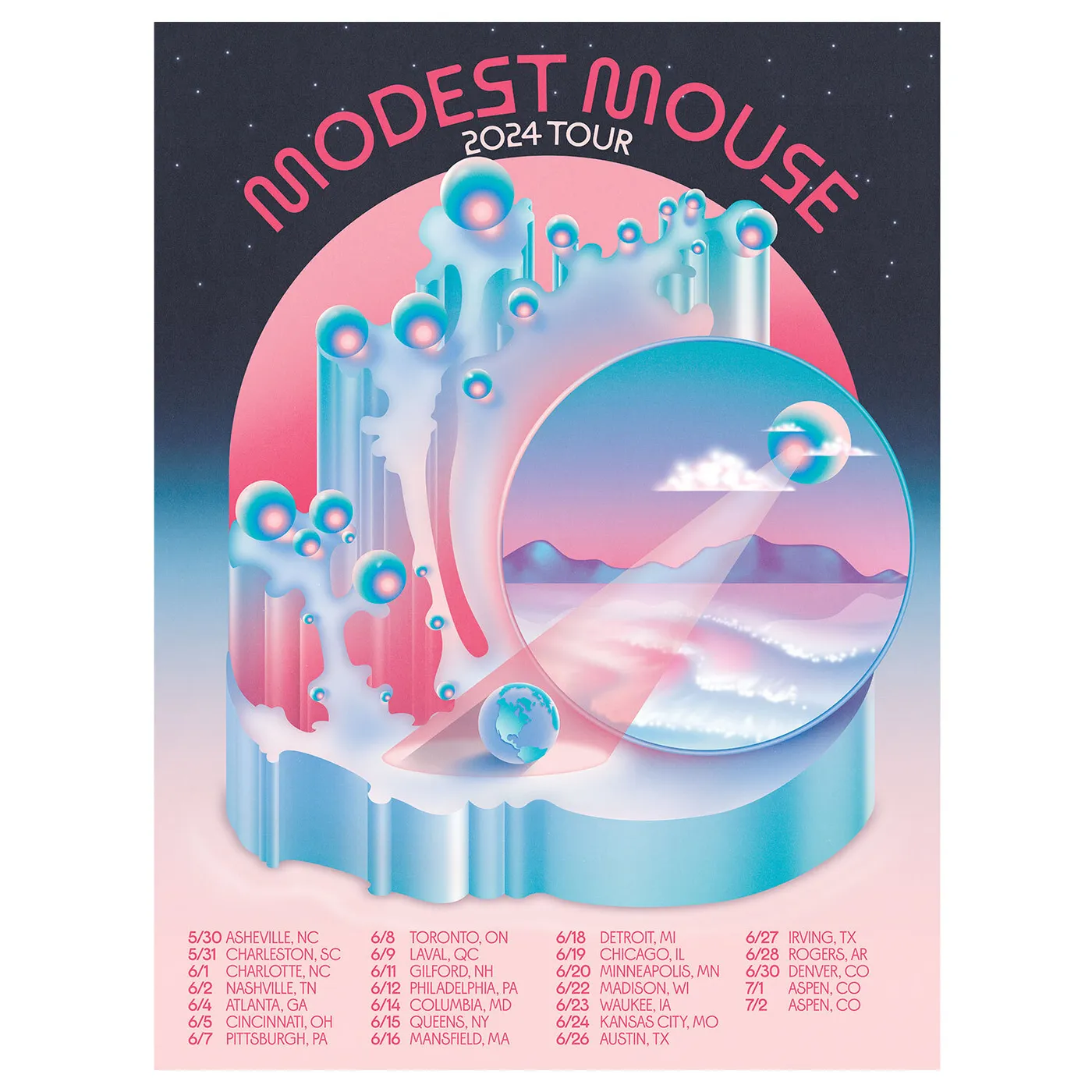 Modest Mouse 2024 Summer Tour Poster