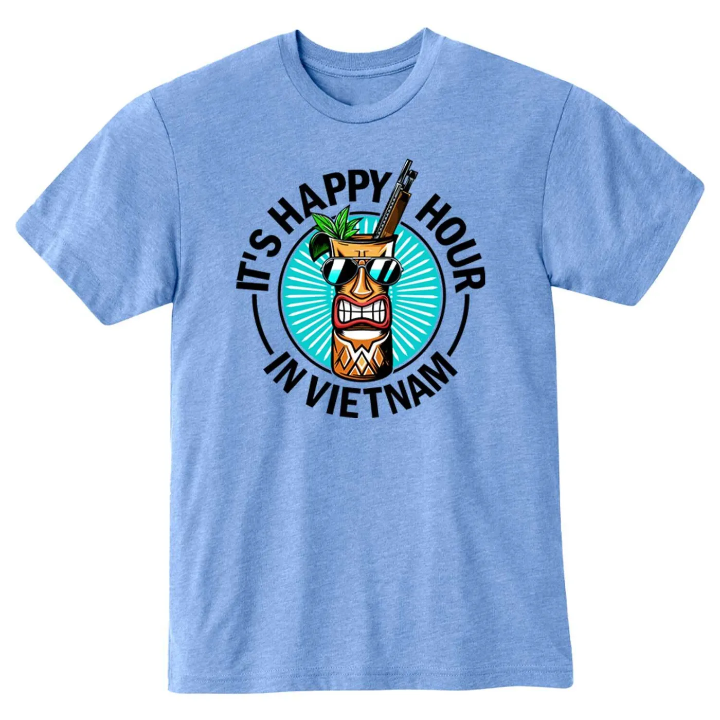 Glass Cannon Network Roger's Happy Hour Heather Lake Blue T-Shirt