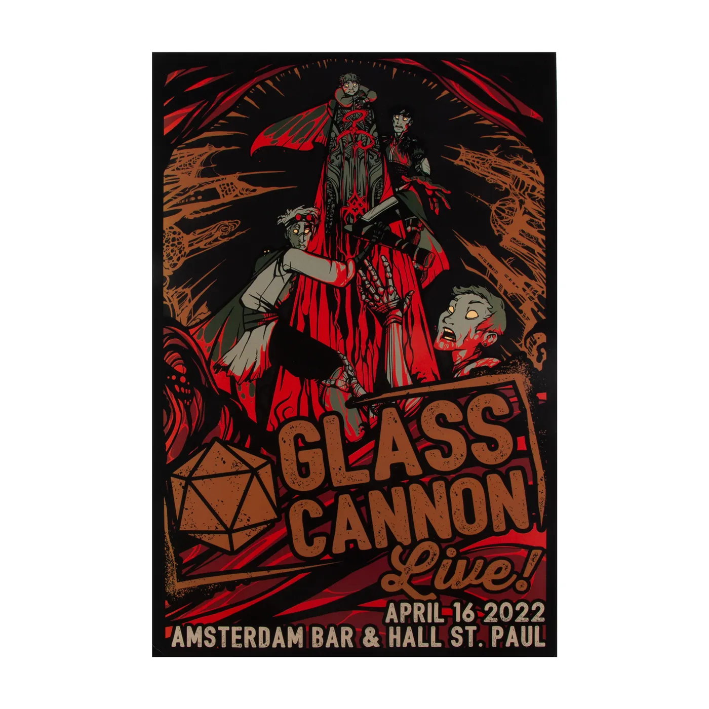 Glass Cannon Network Amsterdam Bar & Hall St. Paul, MN 4/16/22 Poster
