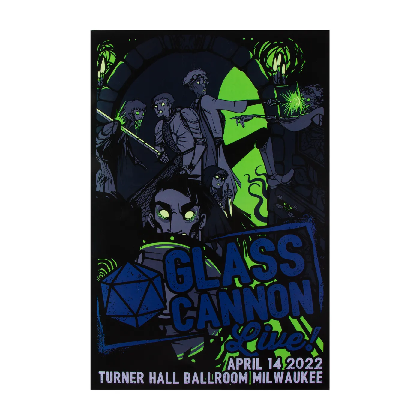 Glass Cannon Network Turner Hall Ballroom Milwaukee, WI 4/14/22 Poster