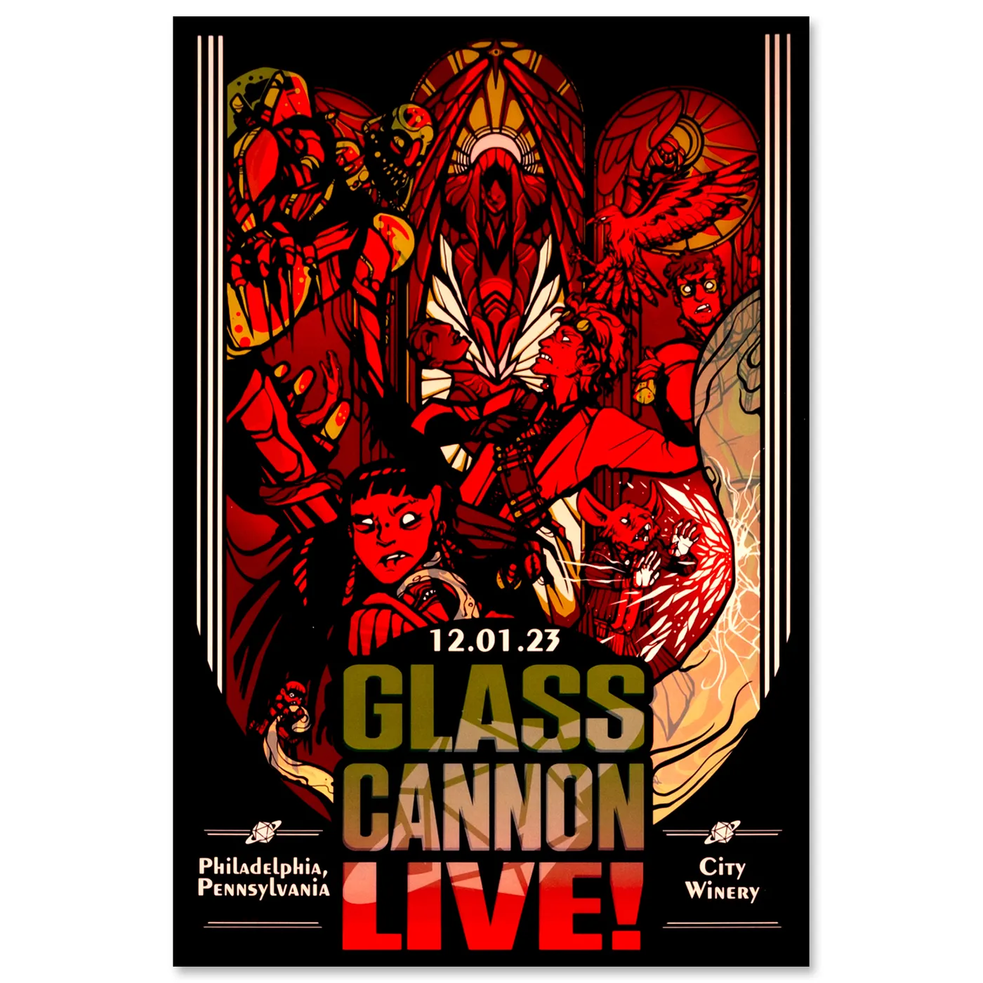 Glass Cannon Network City Winery, PA 12/01/23 Poster