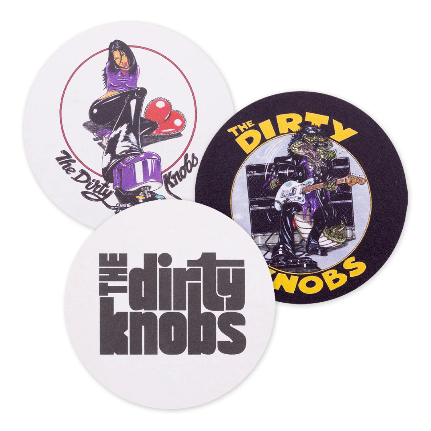 The Dirty Knobs Drink Coasters - Set of 3
