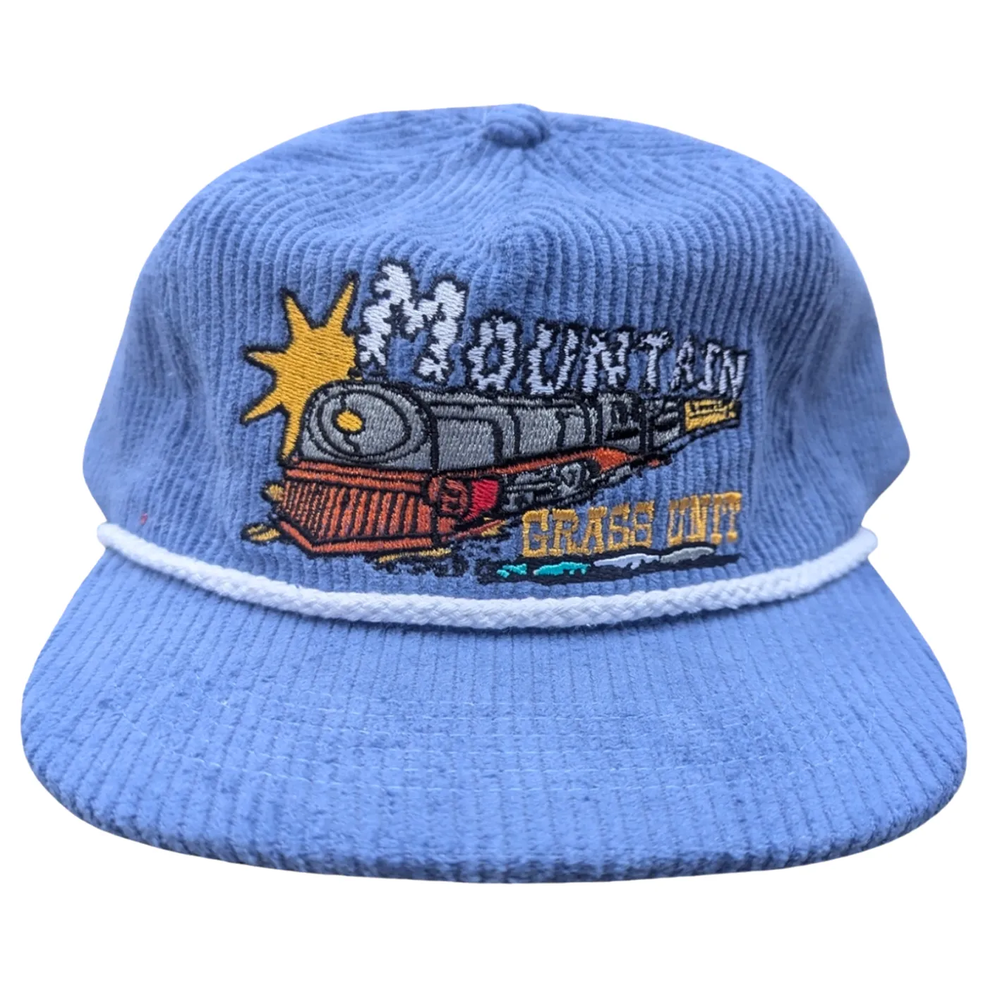 The Mountain Grass Unit Train Hat - Blue Corduroy