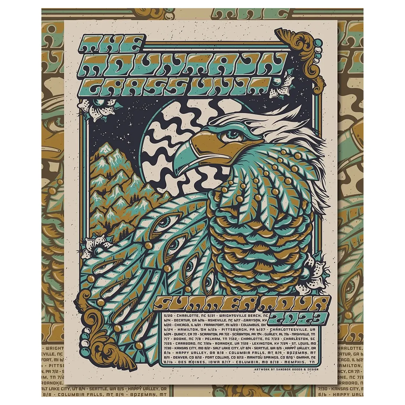 The Mountain Grass Unit MGU - Summer Tour 2023 Poster  - 18x24