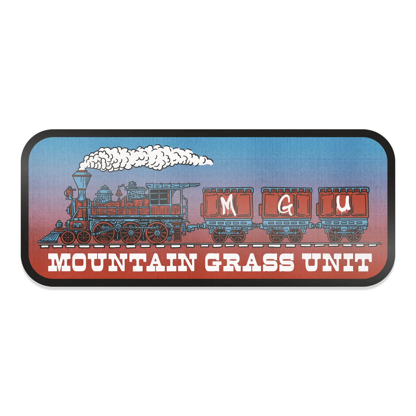 The Mountain Grass Unit MGU Train Sticker