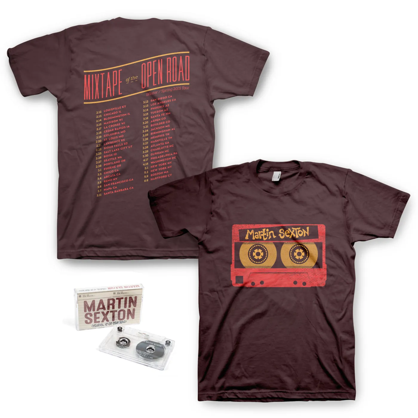 Martin Sexton Mixtape of the Open Road Cassette/T-Shirt Combo w/ Free Download