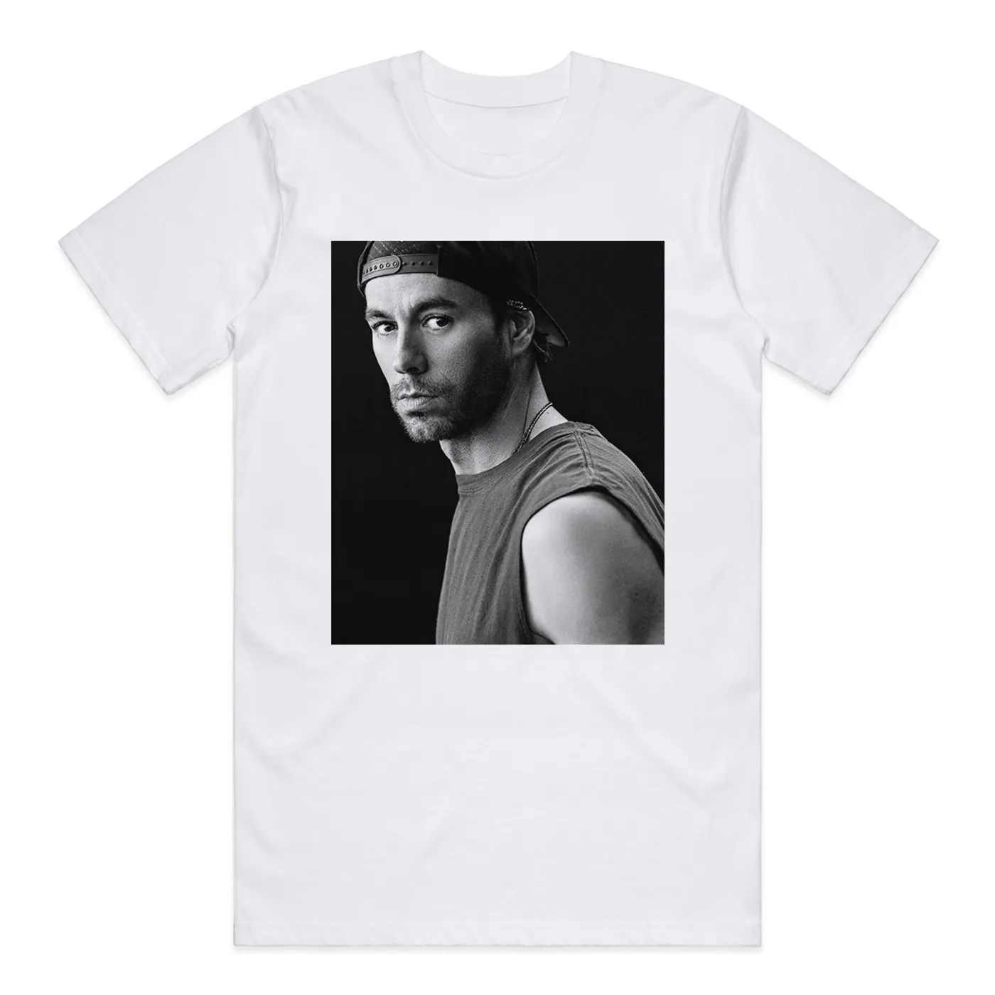 Enrique Iglesias Black And White Photo Tee