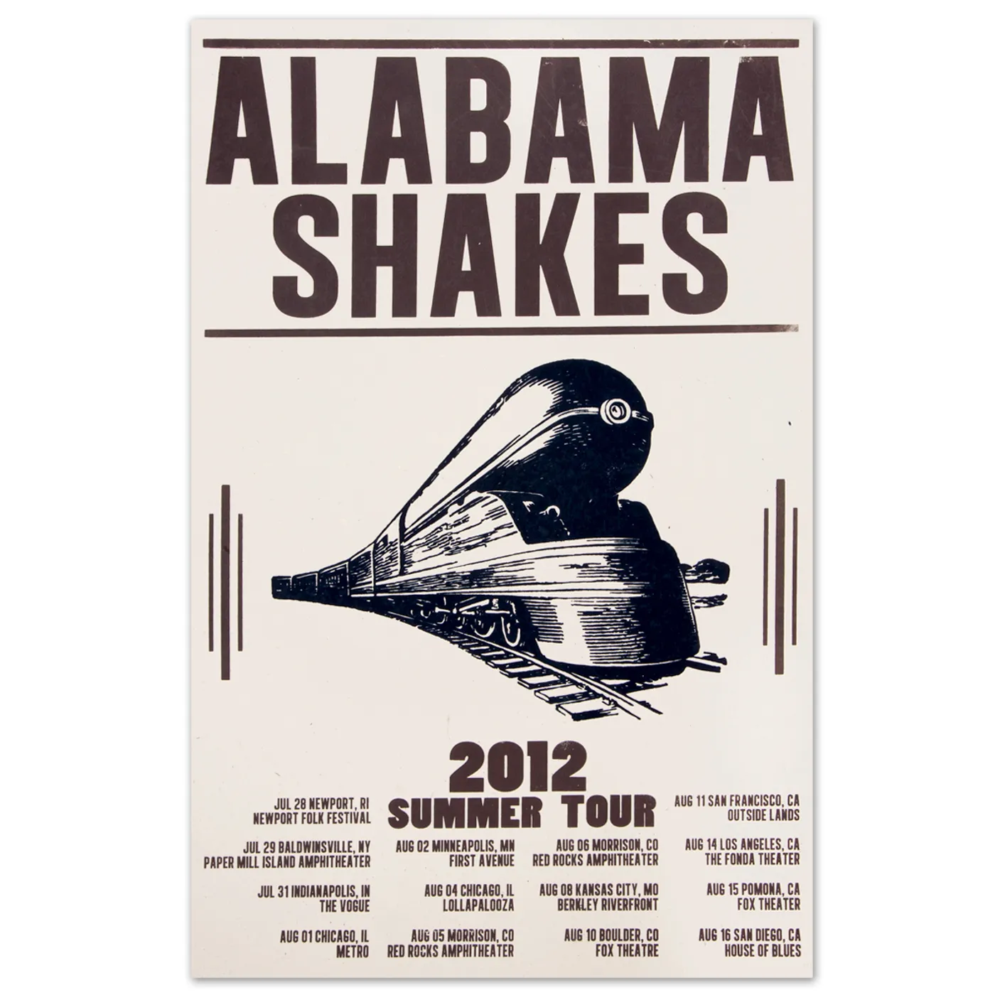 Alabama Shakes Summer 2012 Tour Poster