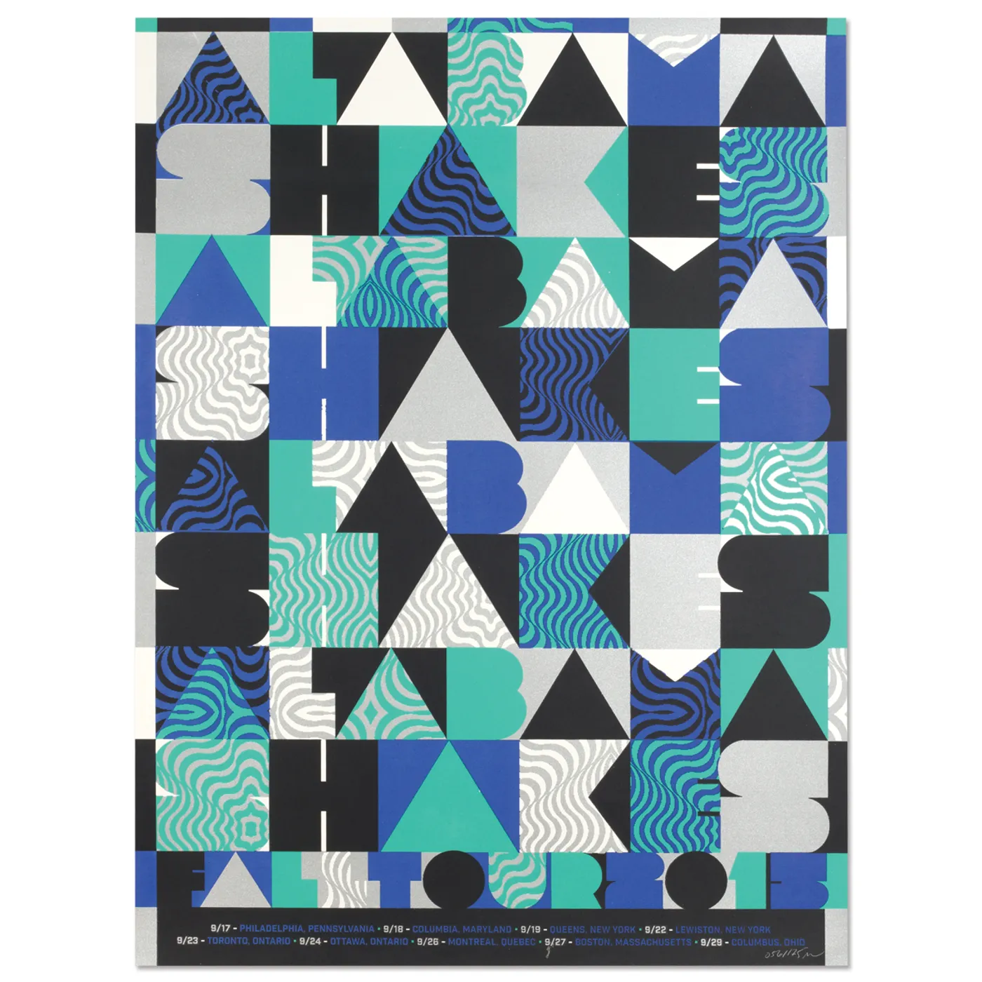 Alabama Shakes 2015 Fall Tour Poster