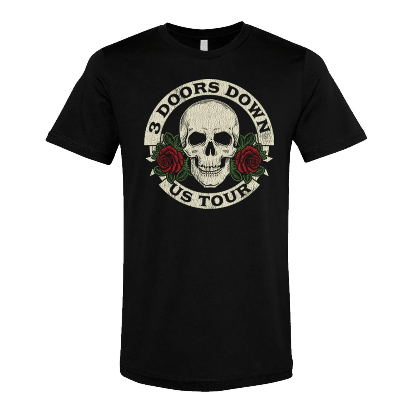 3 Doors Down Skull and Roses Tee