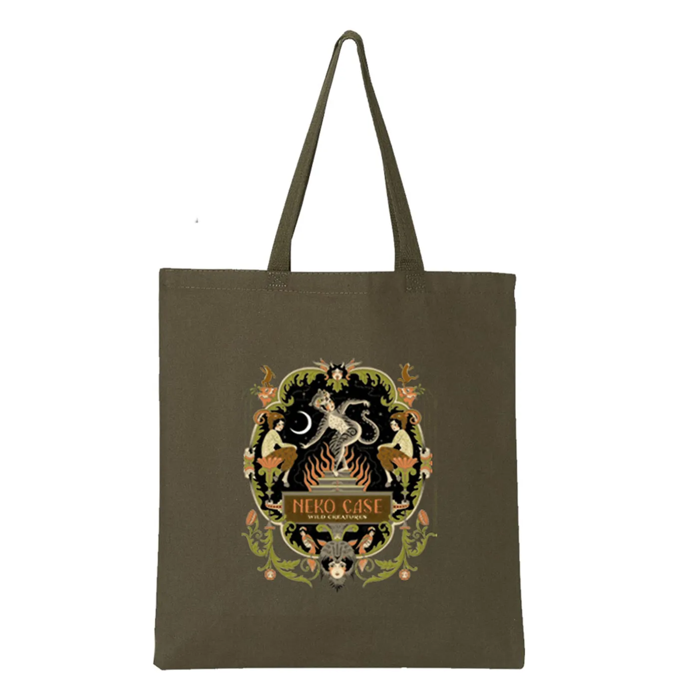 Neko Case Wild Creatures Green Tote Bag