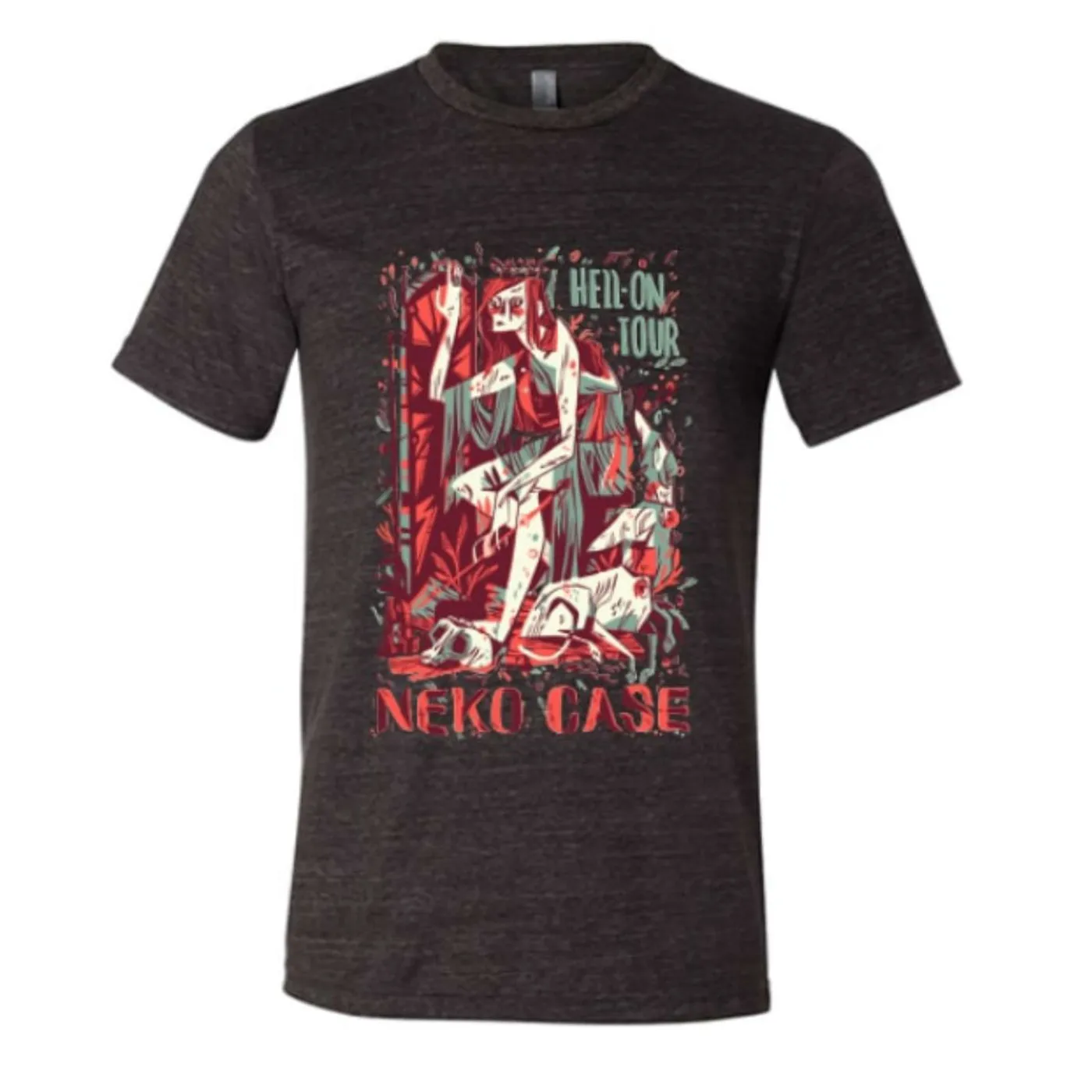 Neko Case Wishbow Tee Charcoal