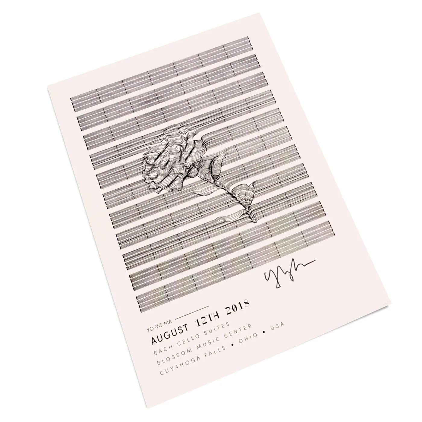 Yo-Yo Ma Blossom Music Center 2018 Poster (signed)