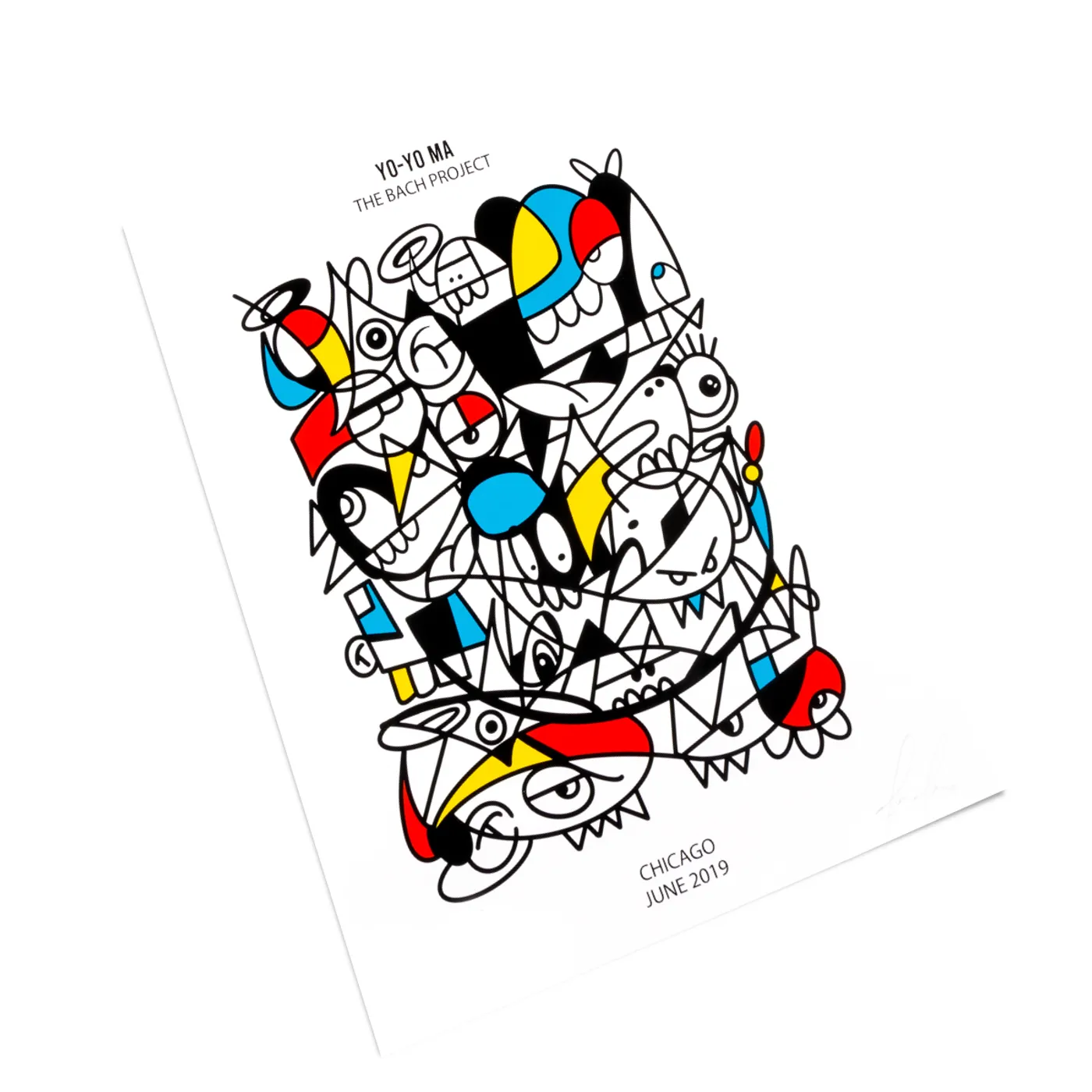 Yo-Yo Ma Poster by Sergio Farfán: Bach Project in Chicago 2019