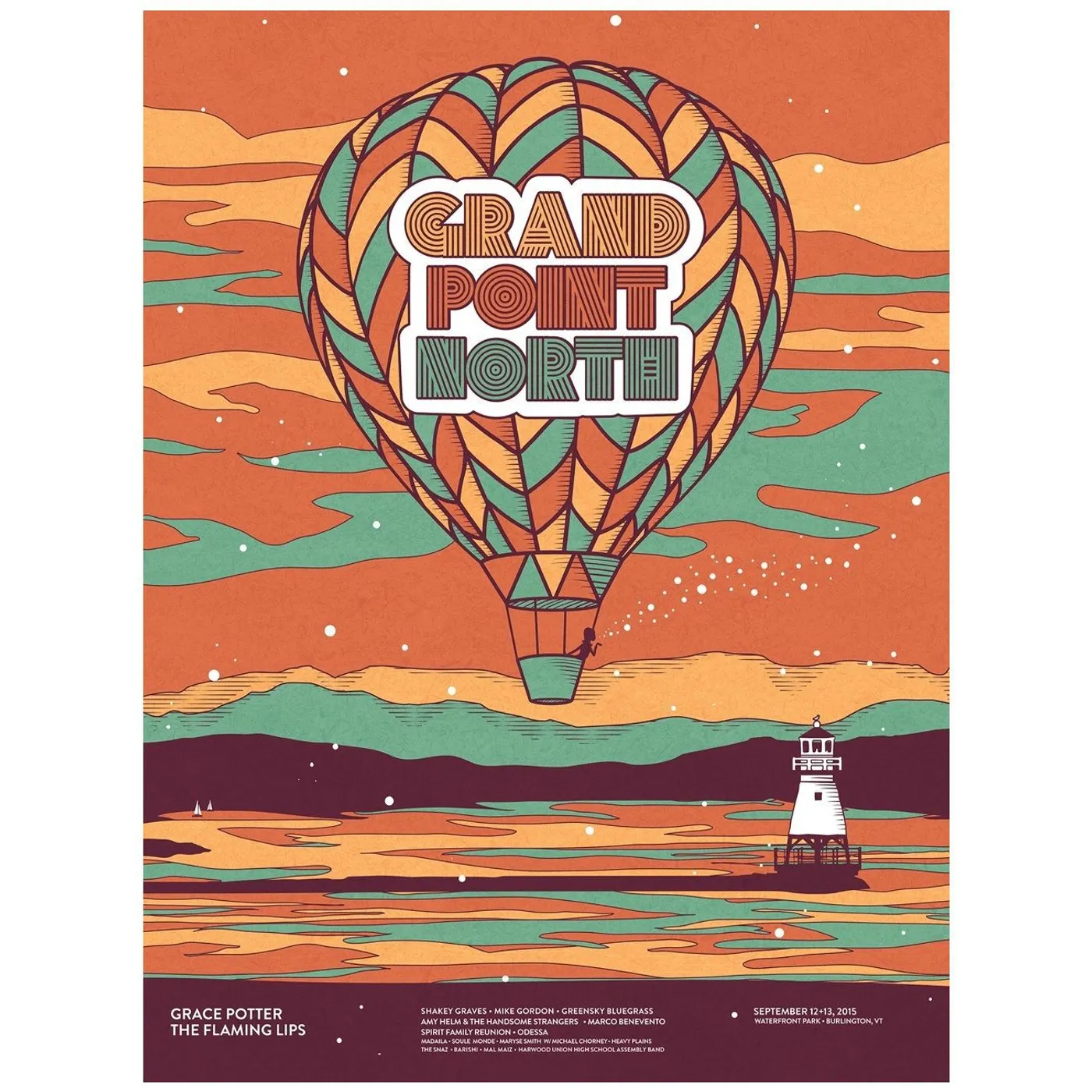 Grace Potter Grand Point North 2015 Balloon Poster