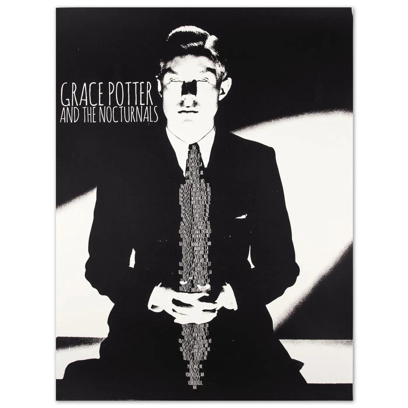 Grace Potter GPN - Tour Dates Print - 06/02/12 Tampa FL - 08/25/12 Foxborough, MA