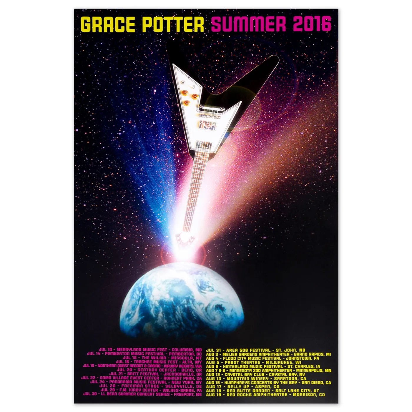 Grace Potter & The Nocturnals Summer Tour 2016 Poster