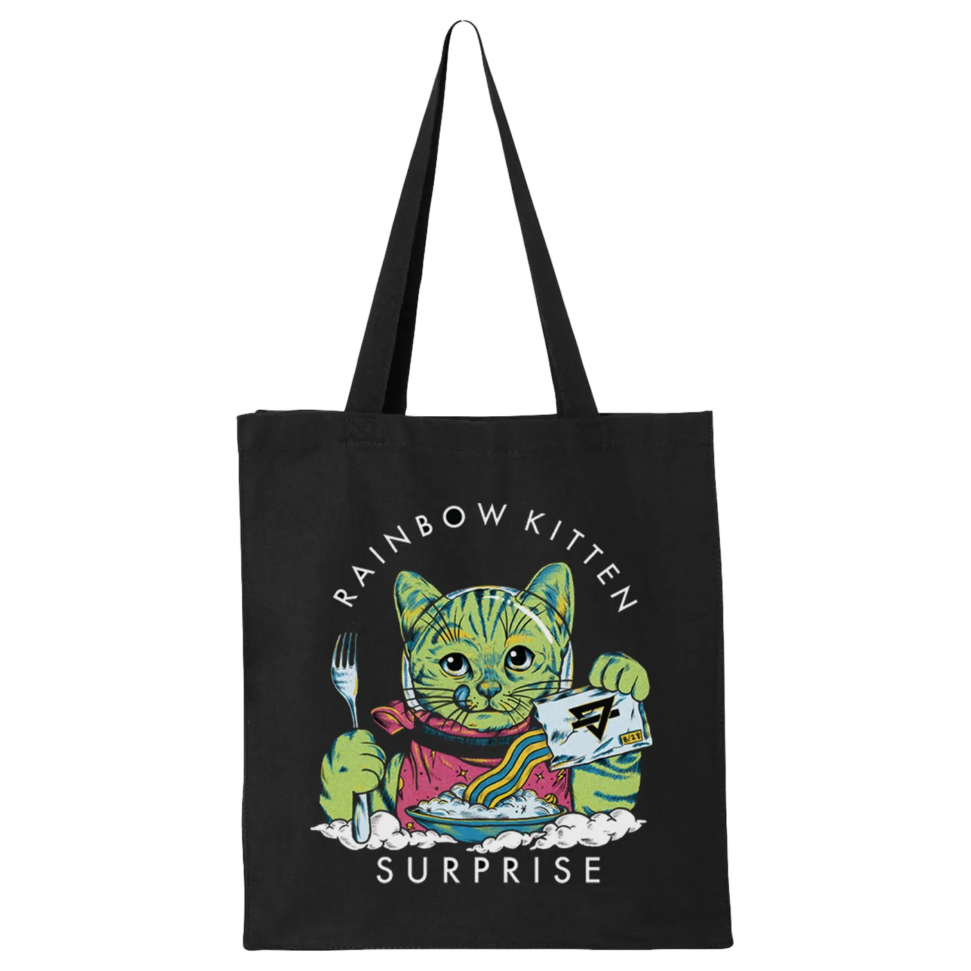 Rainbow Kitten Surprise Space Kitty Breakfast Tote