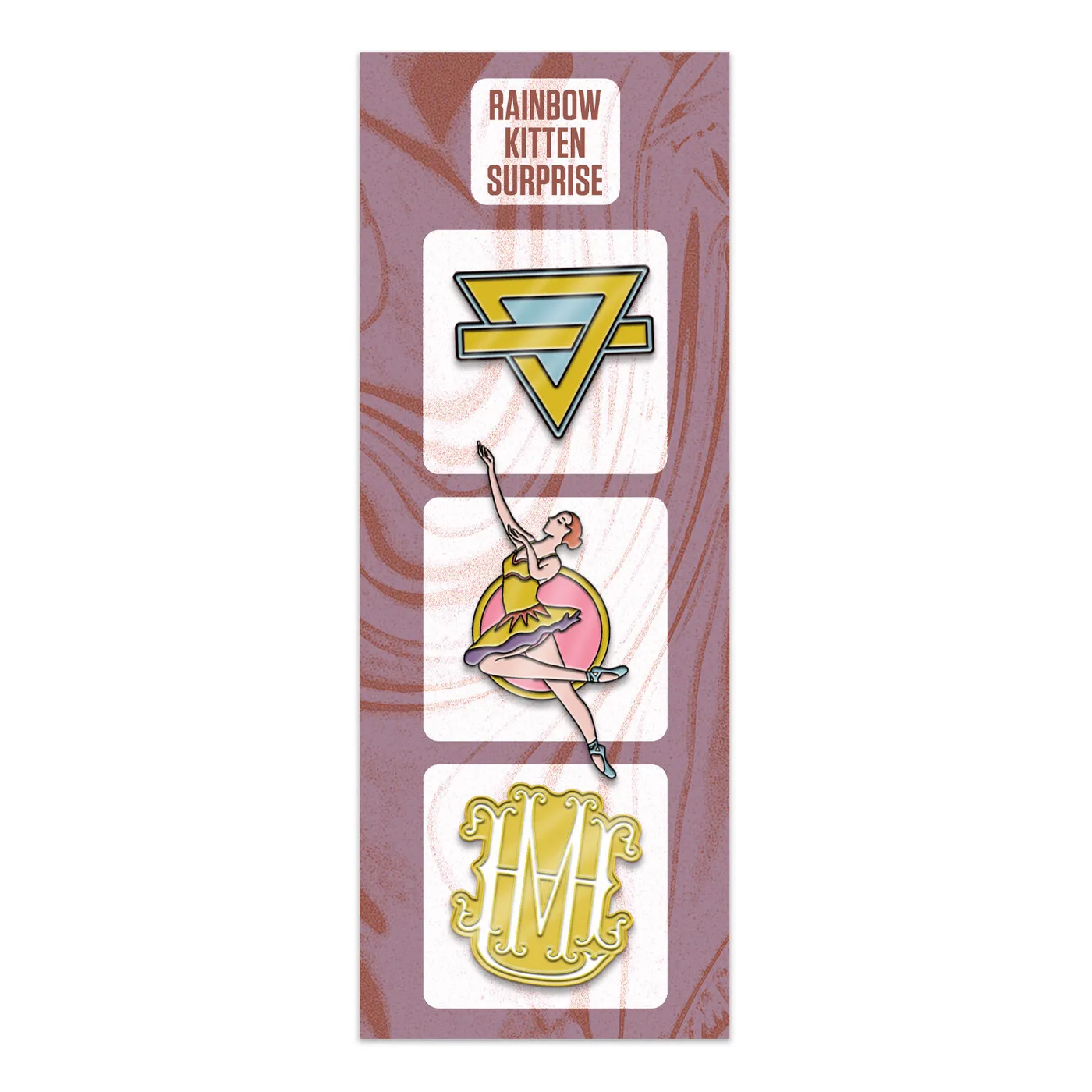 Rainbow Kitten Surprise Tiny Music Box Spring Tour - Enamel Pin Set of 3