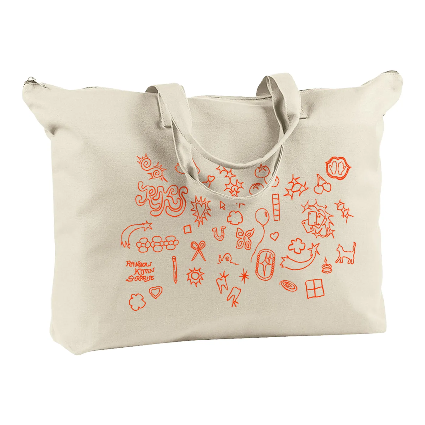 Rainbow Kitten Surprise Doodle Tote