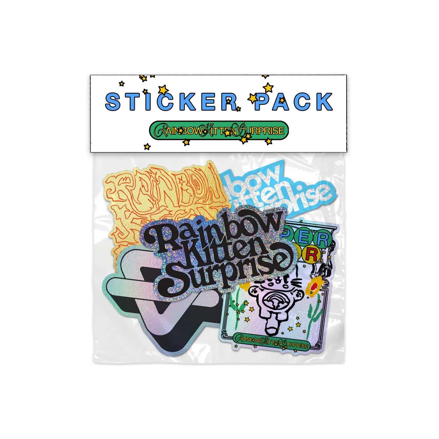 Rainbow Kitten Surprise RKS Glitter Sticker Pack