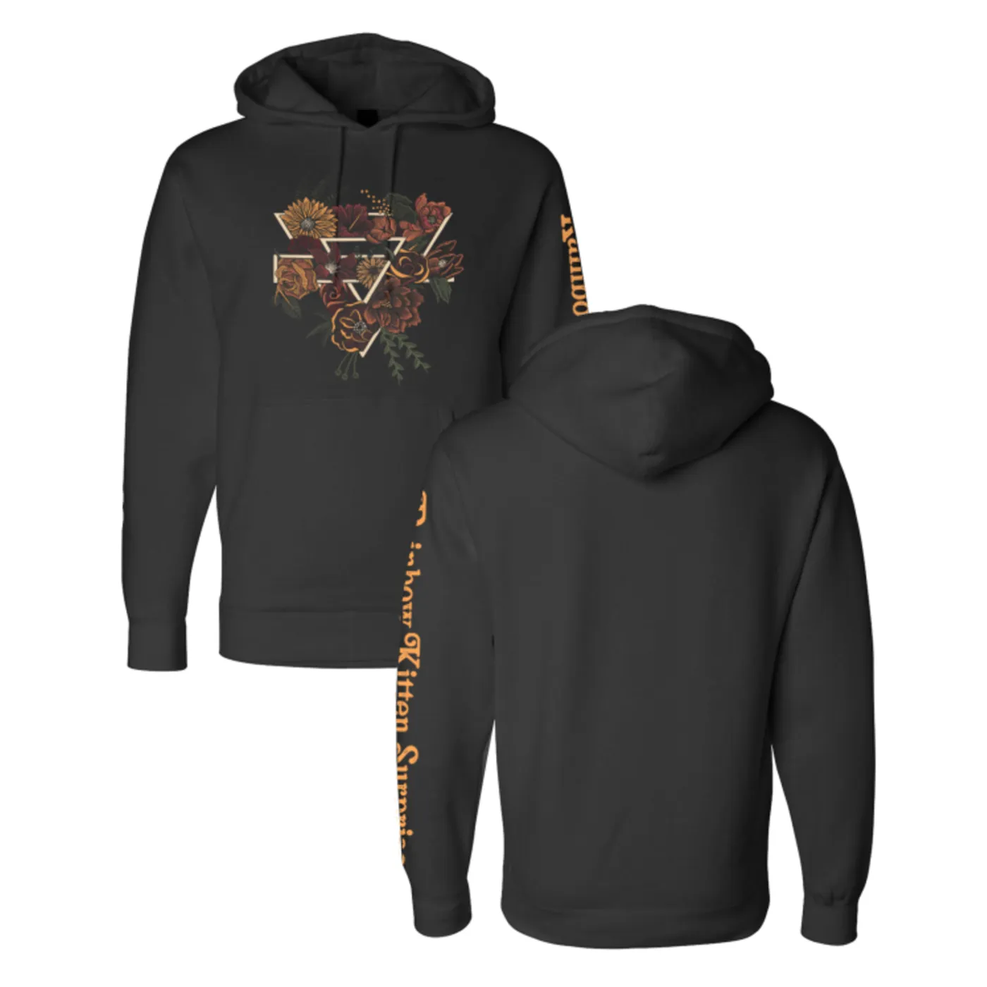 Rainbow Kitten Surprise Floral Triangle Hoodie