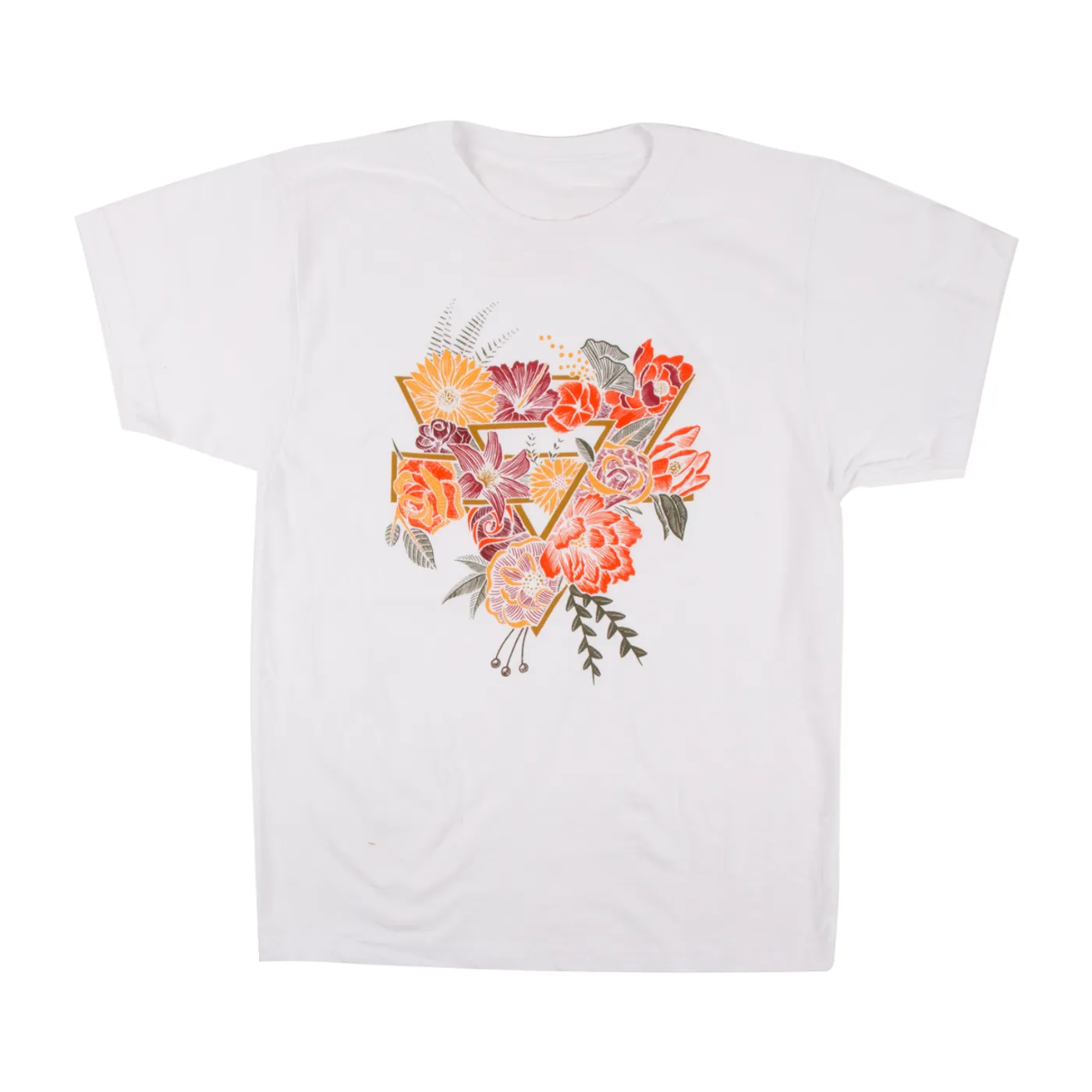 Rainbow Kitten Surprise Floral Triangle Tee