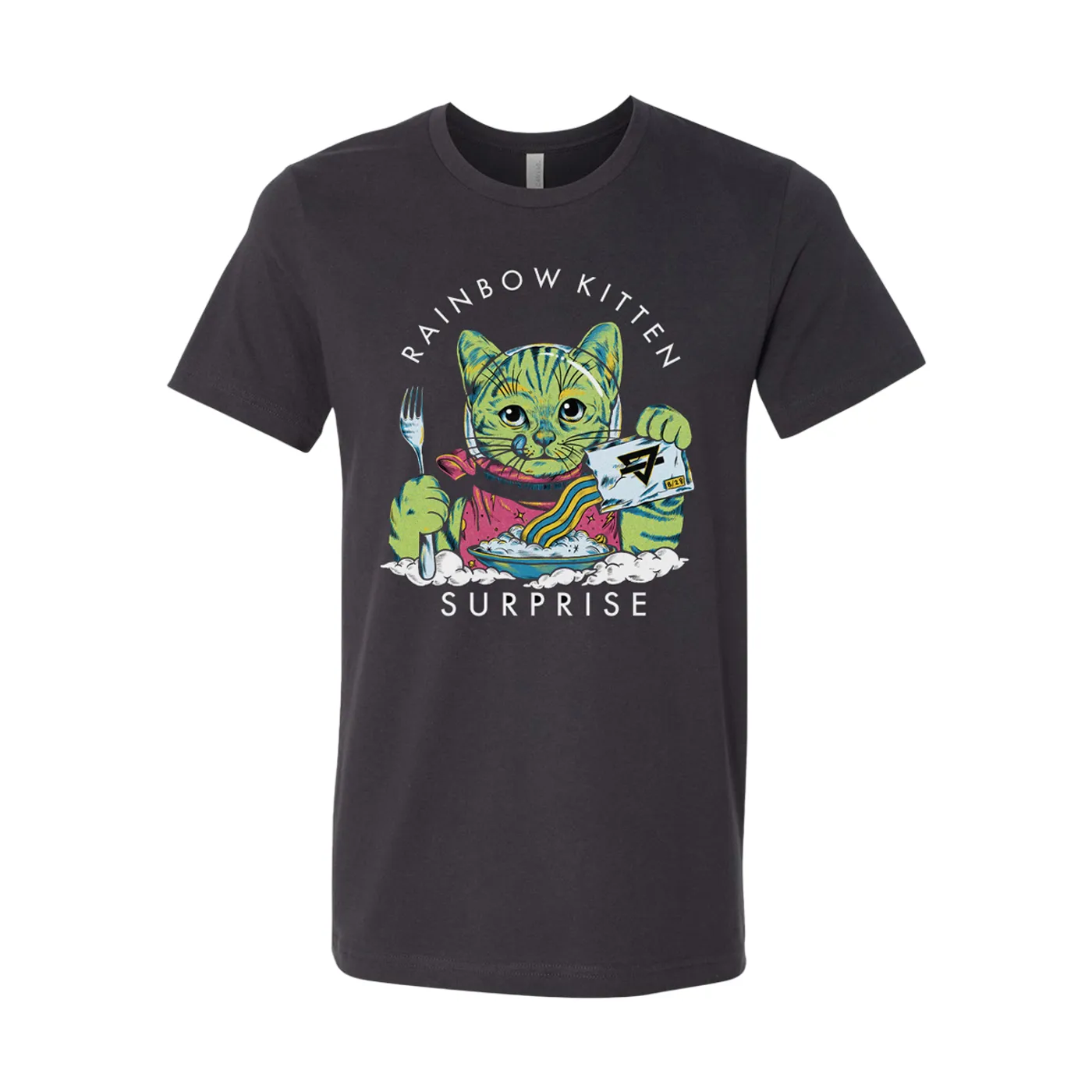 Rainbow Kitten Surprise Space Kitty Breakfast Tee