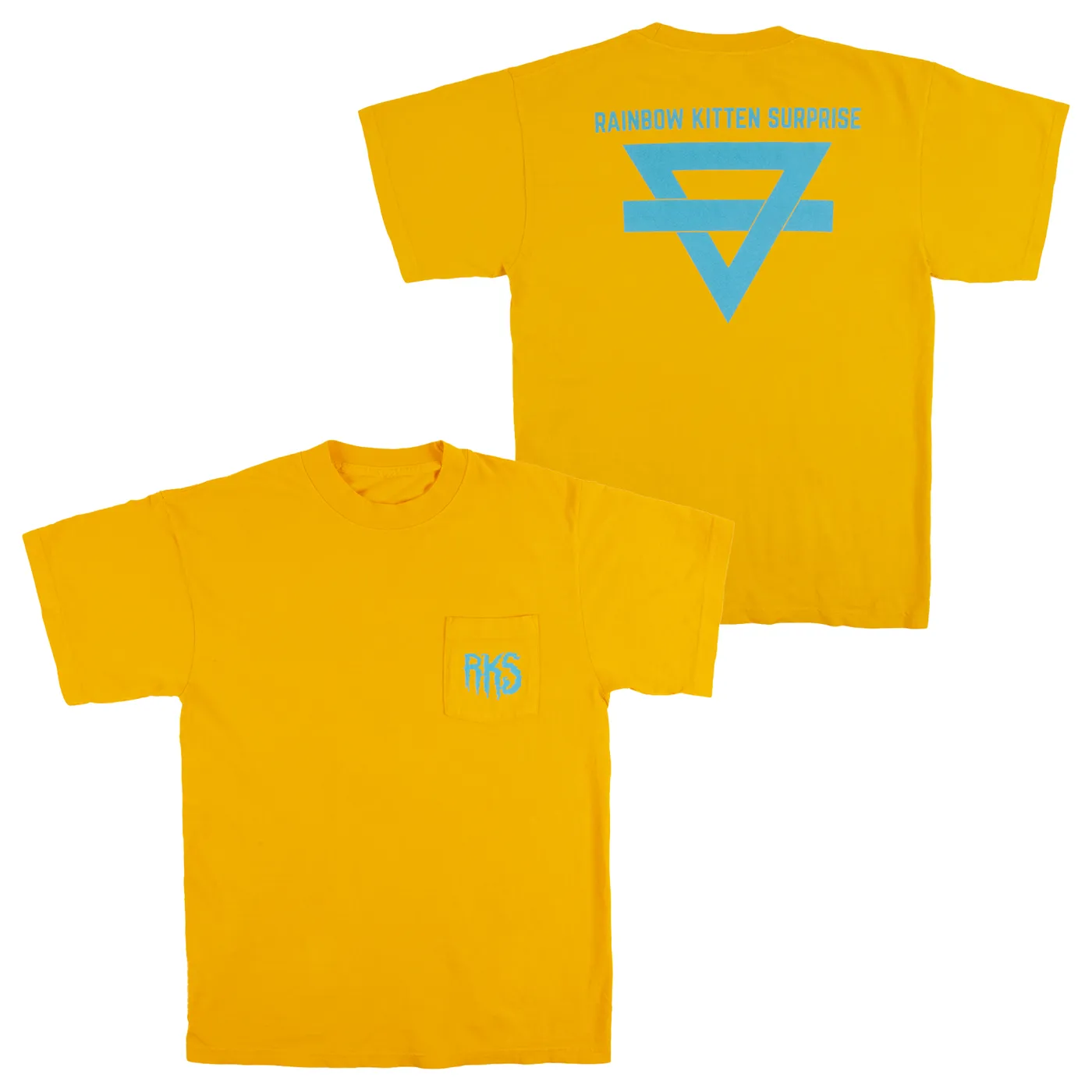 Rainbow Kitten Surprise Gold Pocket Tee