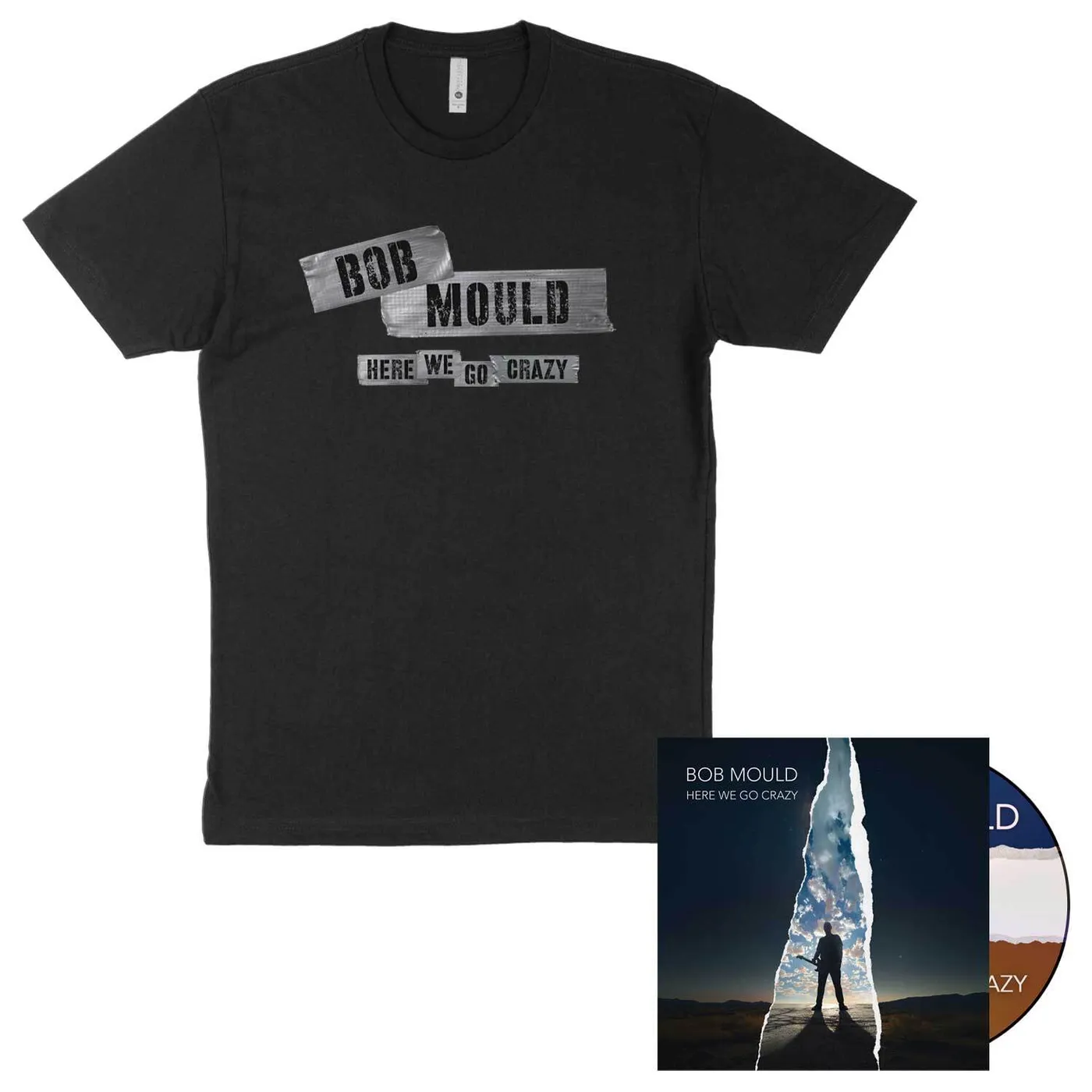 Bob Mould Here We Go Crazy CD + Shirt Bundle