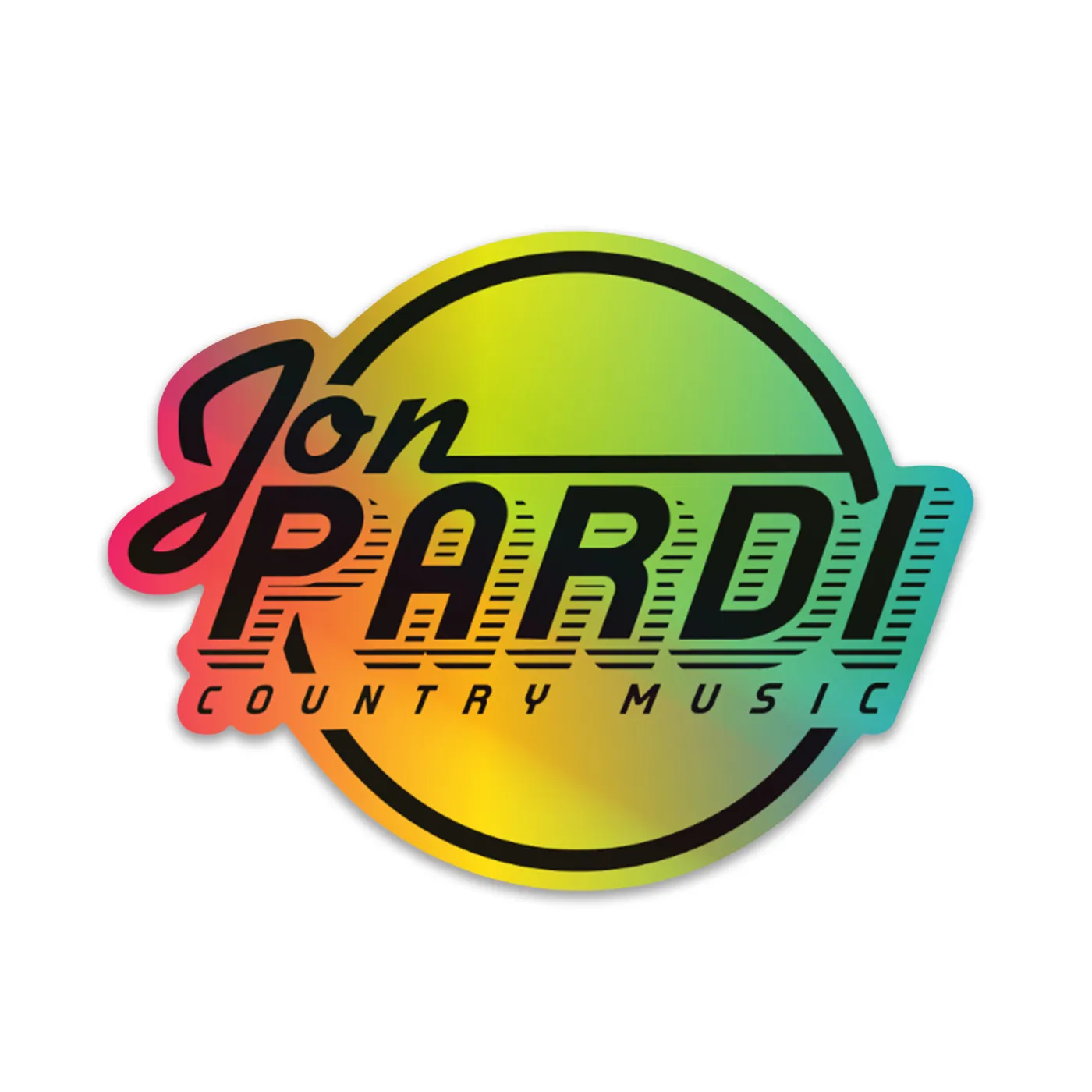 Jon Pardi Holographic Foil Sticker