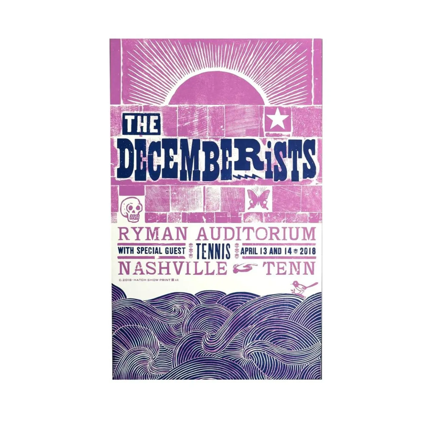The Decemberists At Ryman Auditorium In Nashville, TN April 13th & 14th 2018 Poster