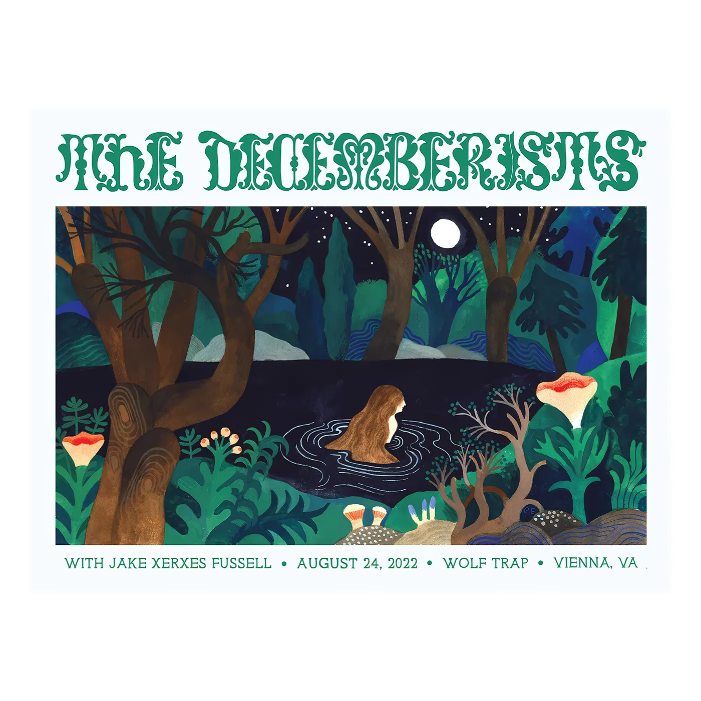 The Decemberists at Wolf Trap Center for the Performing Arts August 24th, 2022 Poster