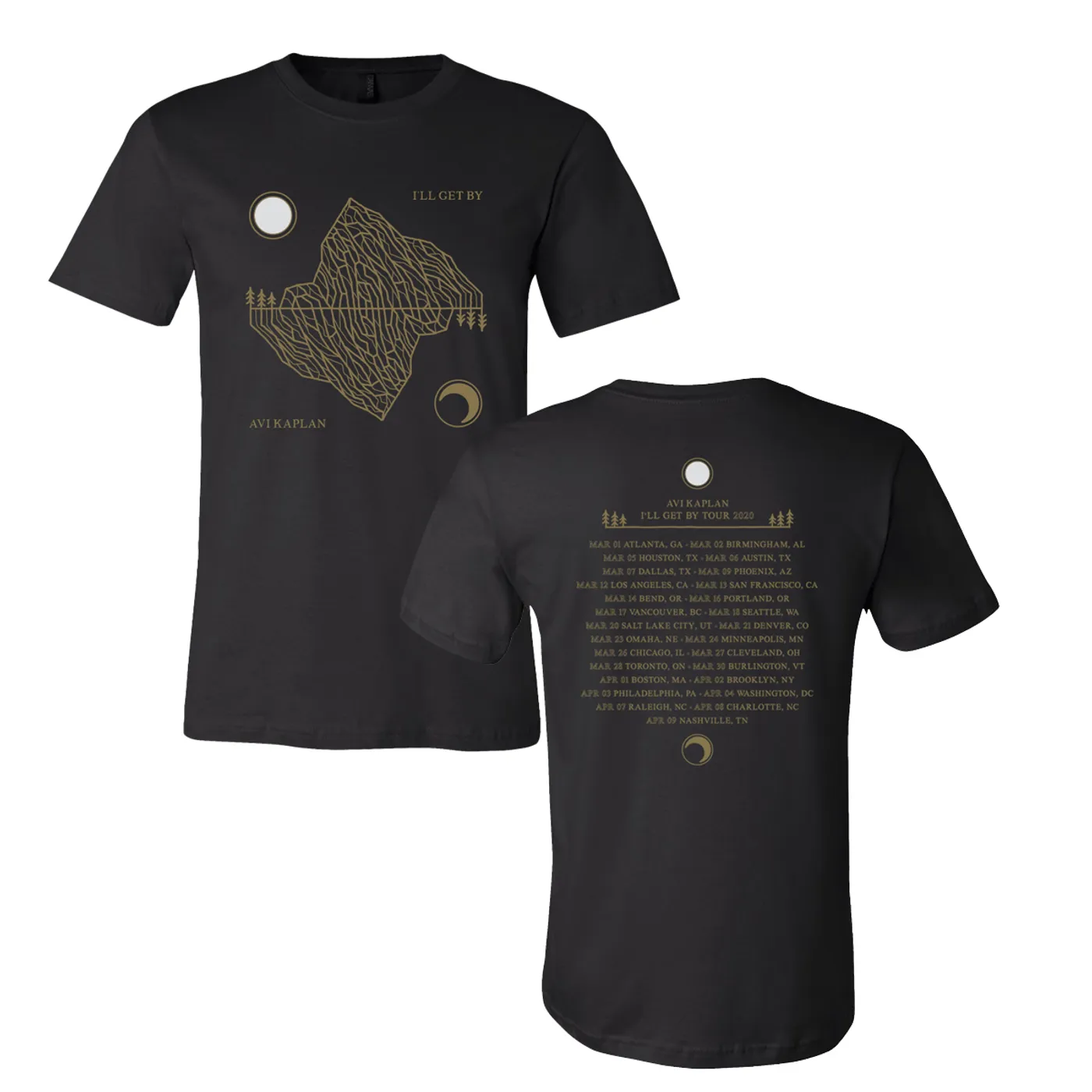 Avi Kaplan 2020 I'll Get By Tour Tee