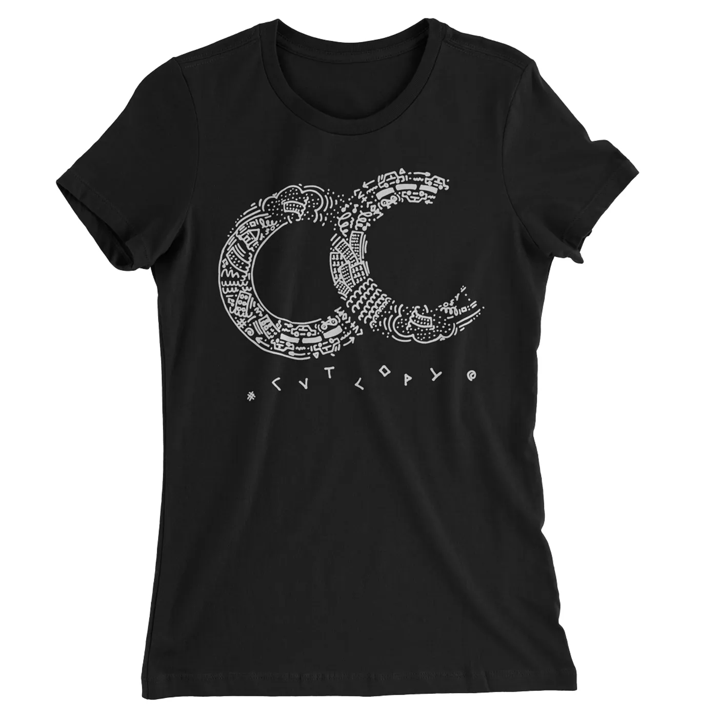 Cut Copy  Zonoscope CC 90s Baby Tee  Black