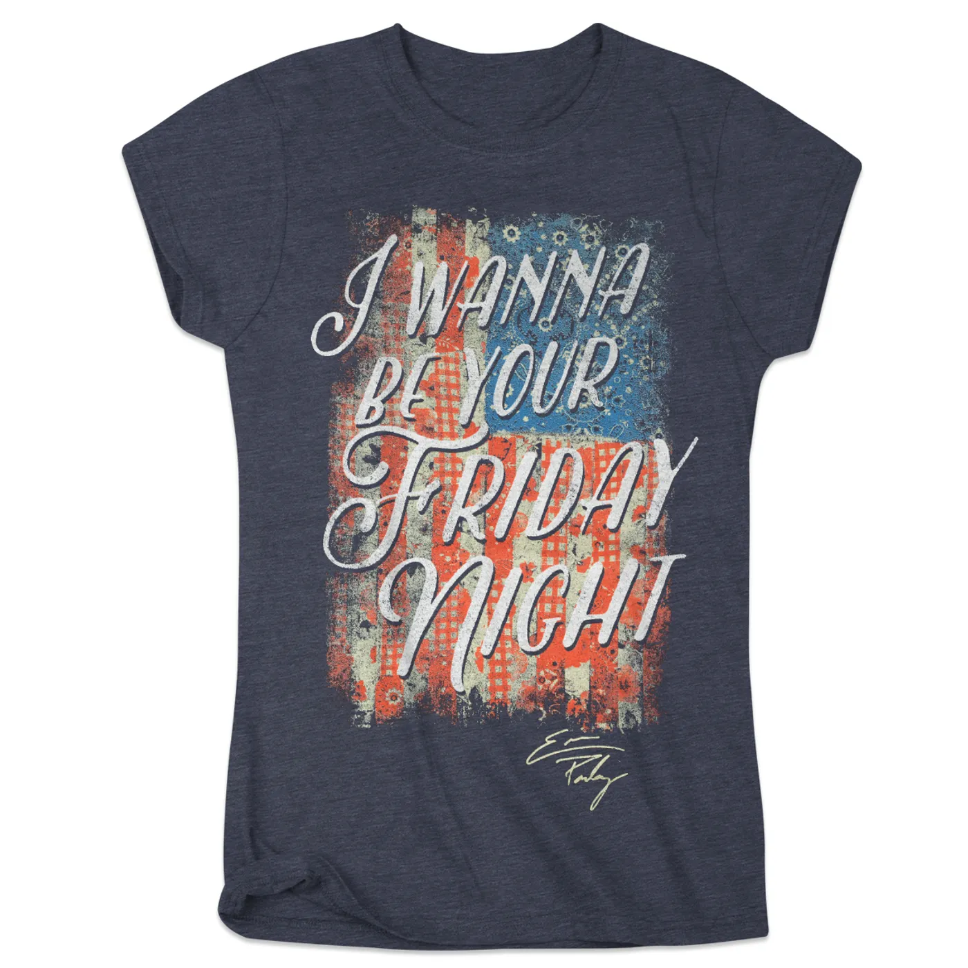 Eric Paslay I Wanna Be Your Friday Night Ladies T-Shirt - Charcoal