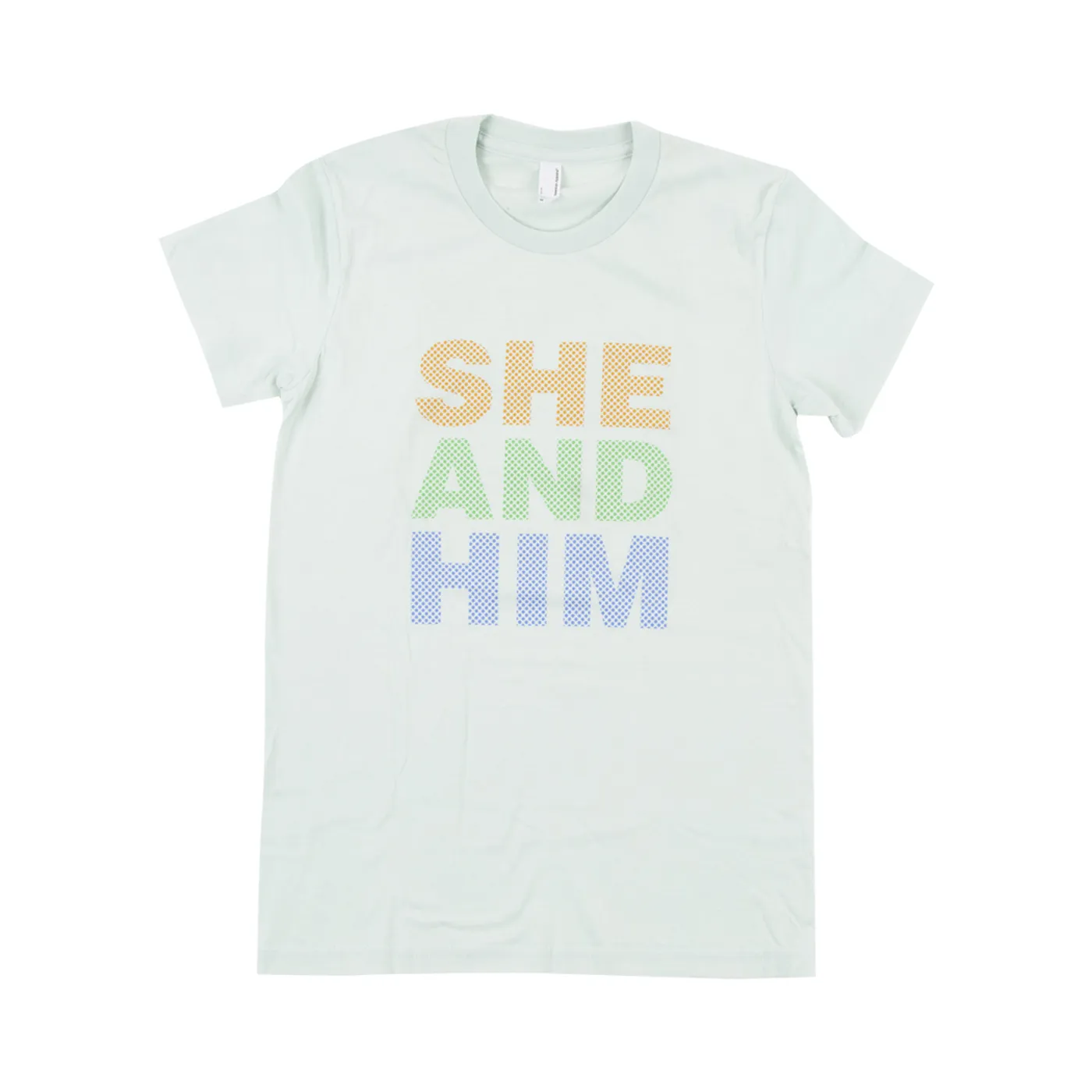 She & Him DOTS WOMENS T-SHIRT SM MI -- MINT GREEN