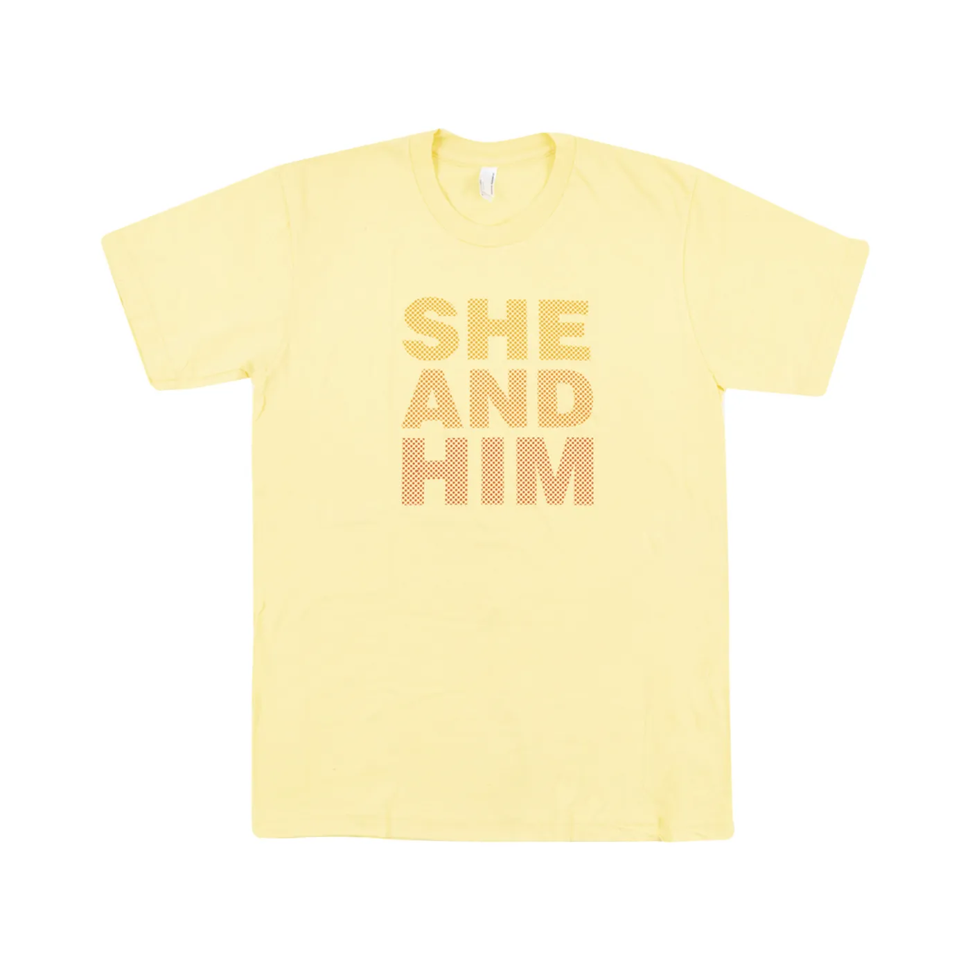 She & Him MENS DOTS T-SHIRT YELLOW
