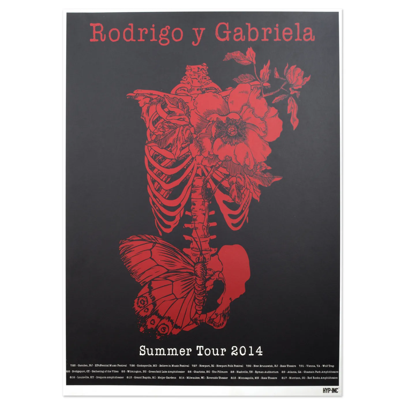 Rodrigo y Gabriela 2014 Summer Tour Poster