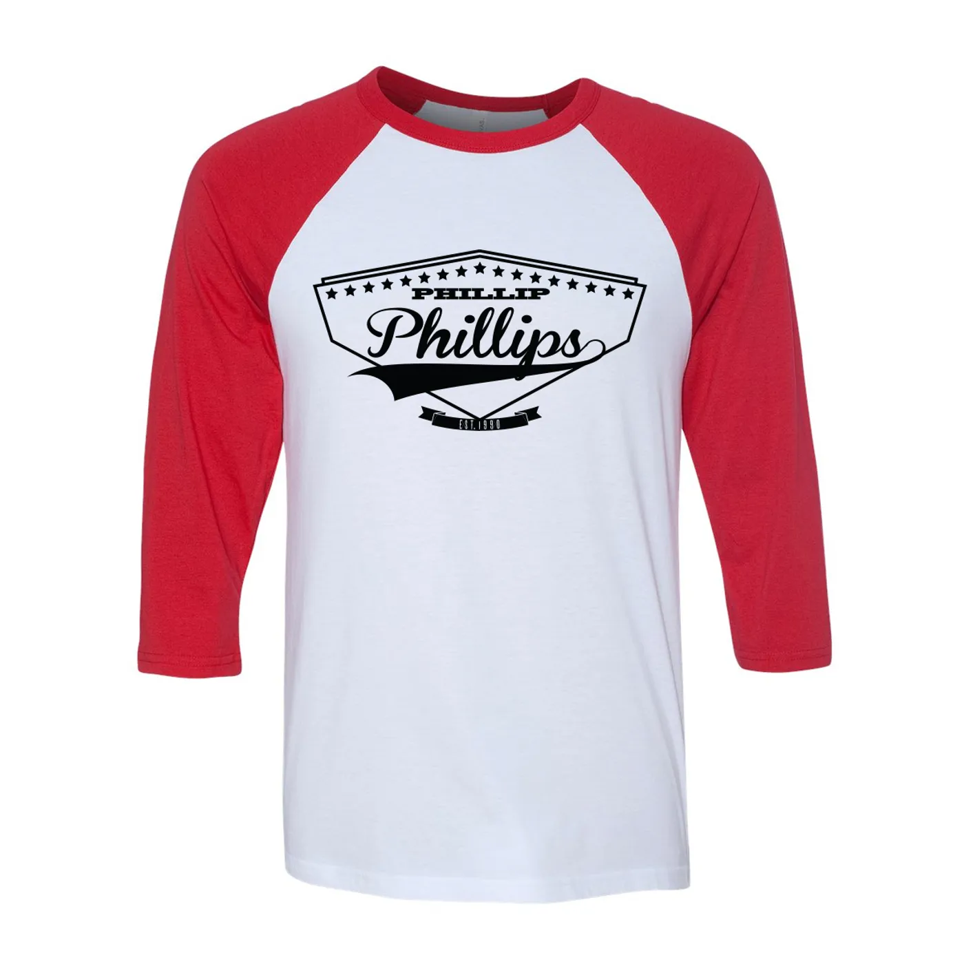 Phillip Phillips Script Baseball Raglan
