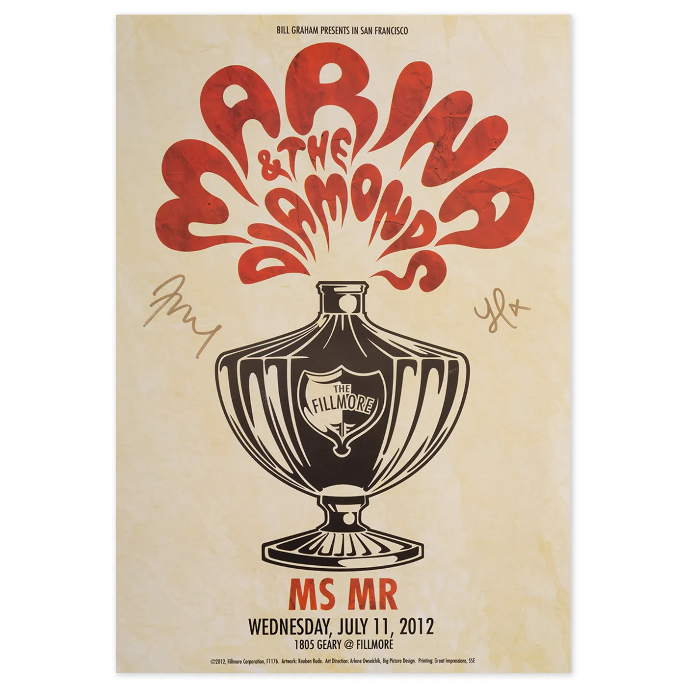 MS MR Marina & The Diamonds Poster – Signed By The Band