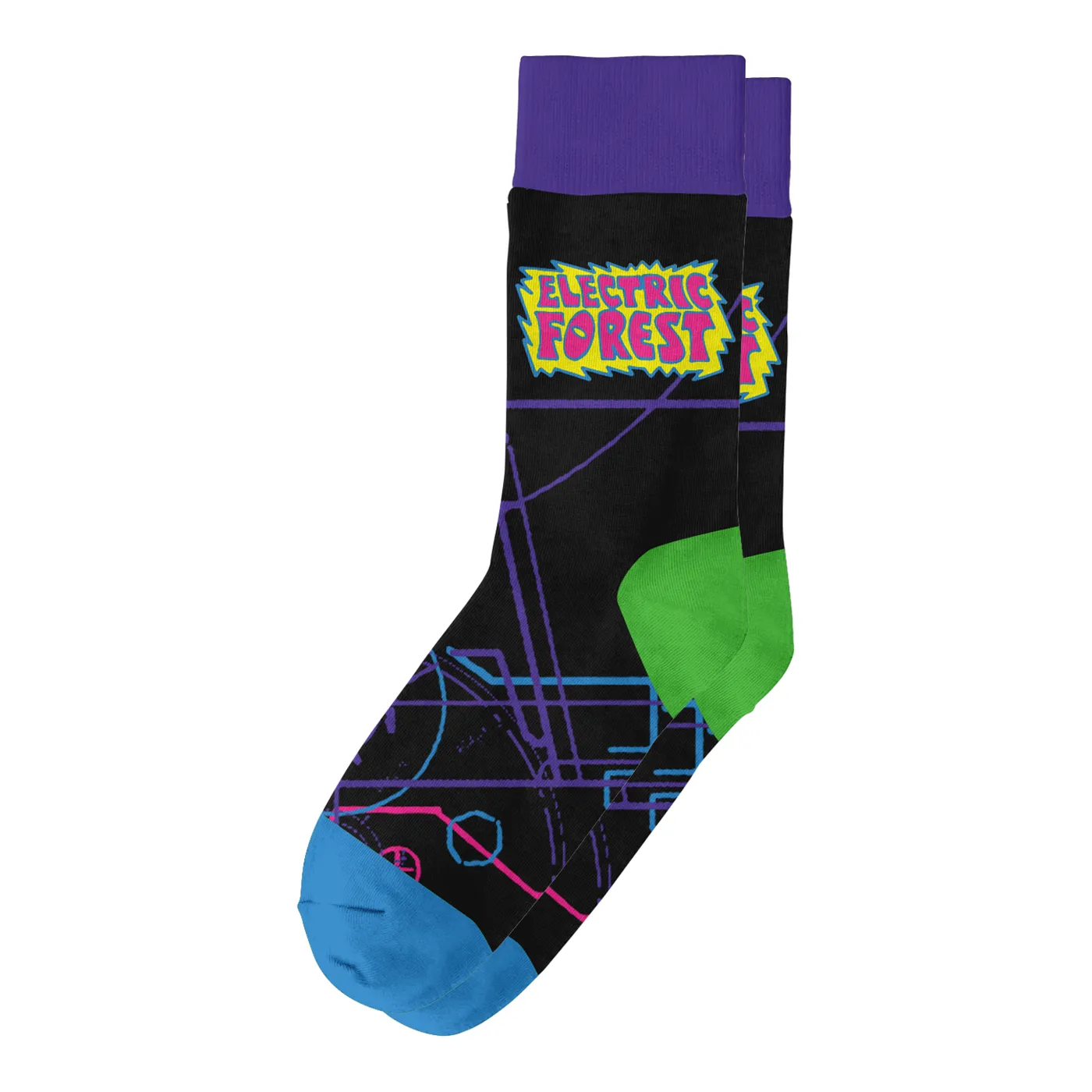 Electric Forest Festival Bass Face Socks