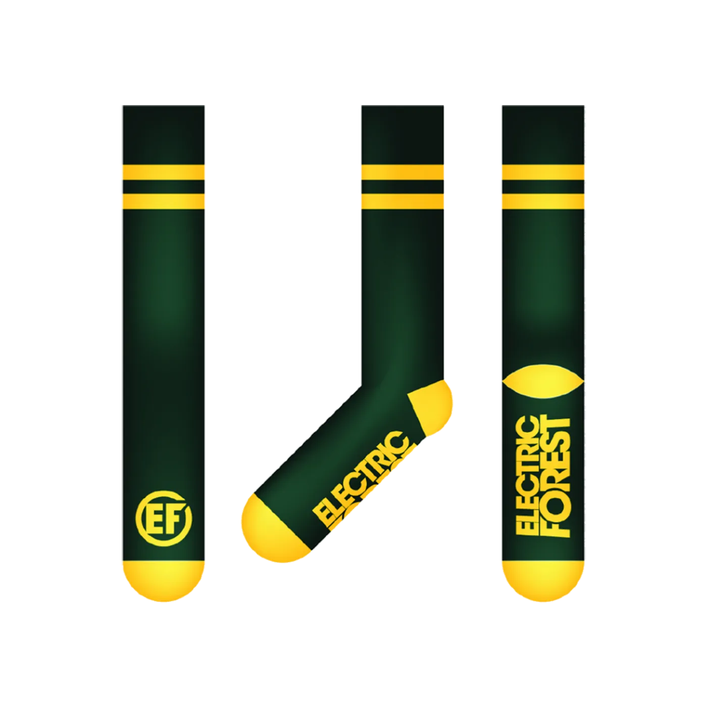 Electric Forest Festival Green and Gold Socks
