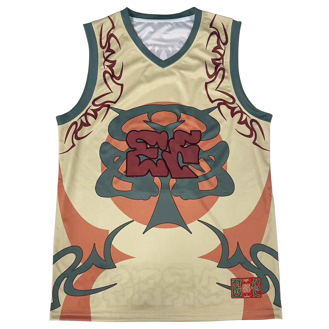 Electric Forest Festival Basketball Graphic  Jersey - Tan