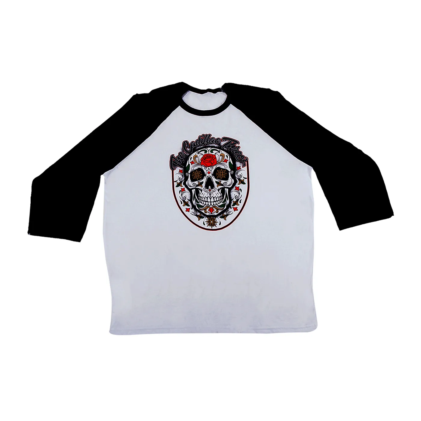 The Cadillac Three FLOWER SKULL RAGLAN